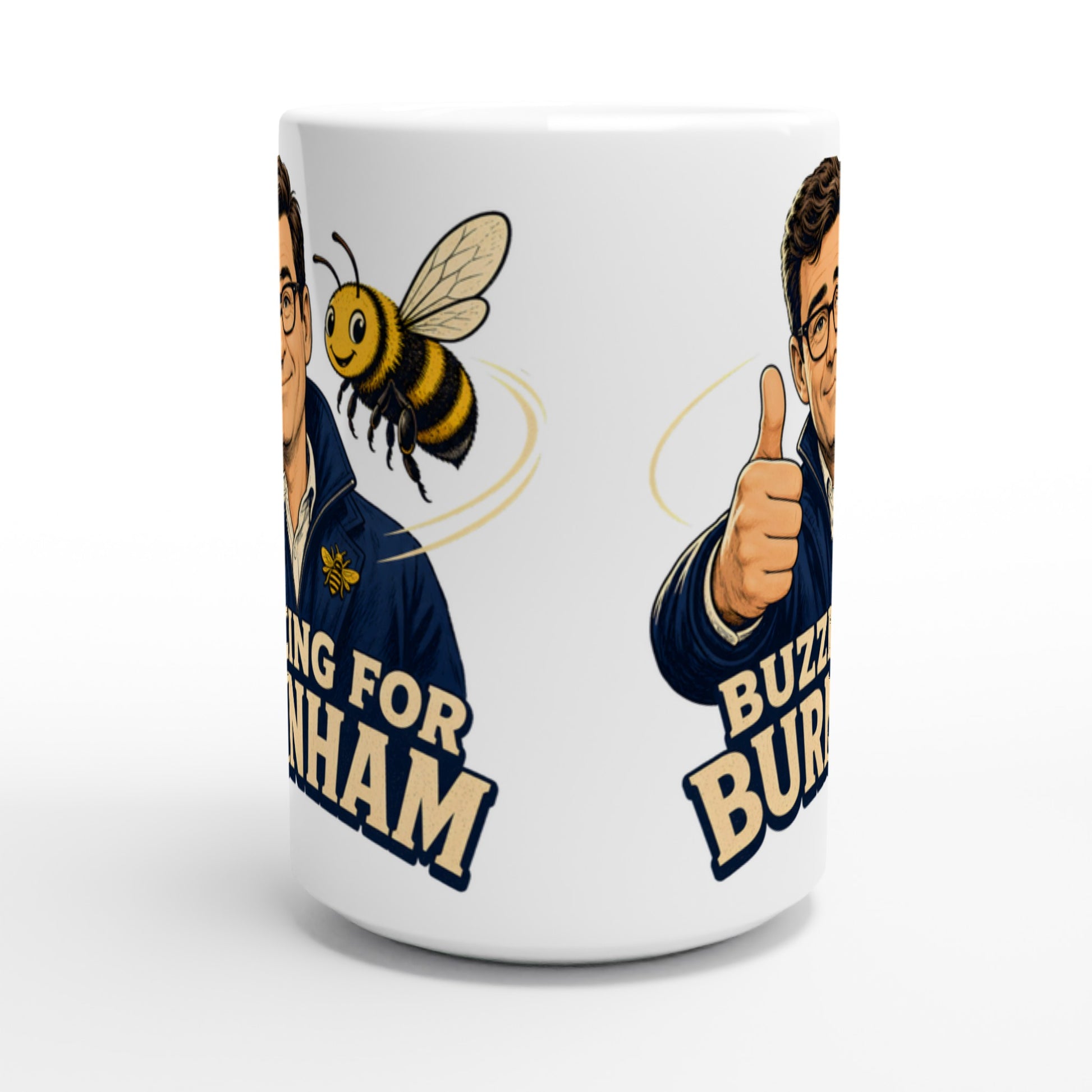 Buzzing for Burnham Large Mug — product view 2