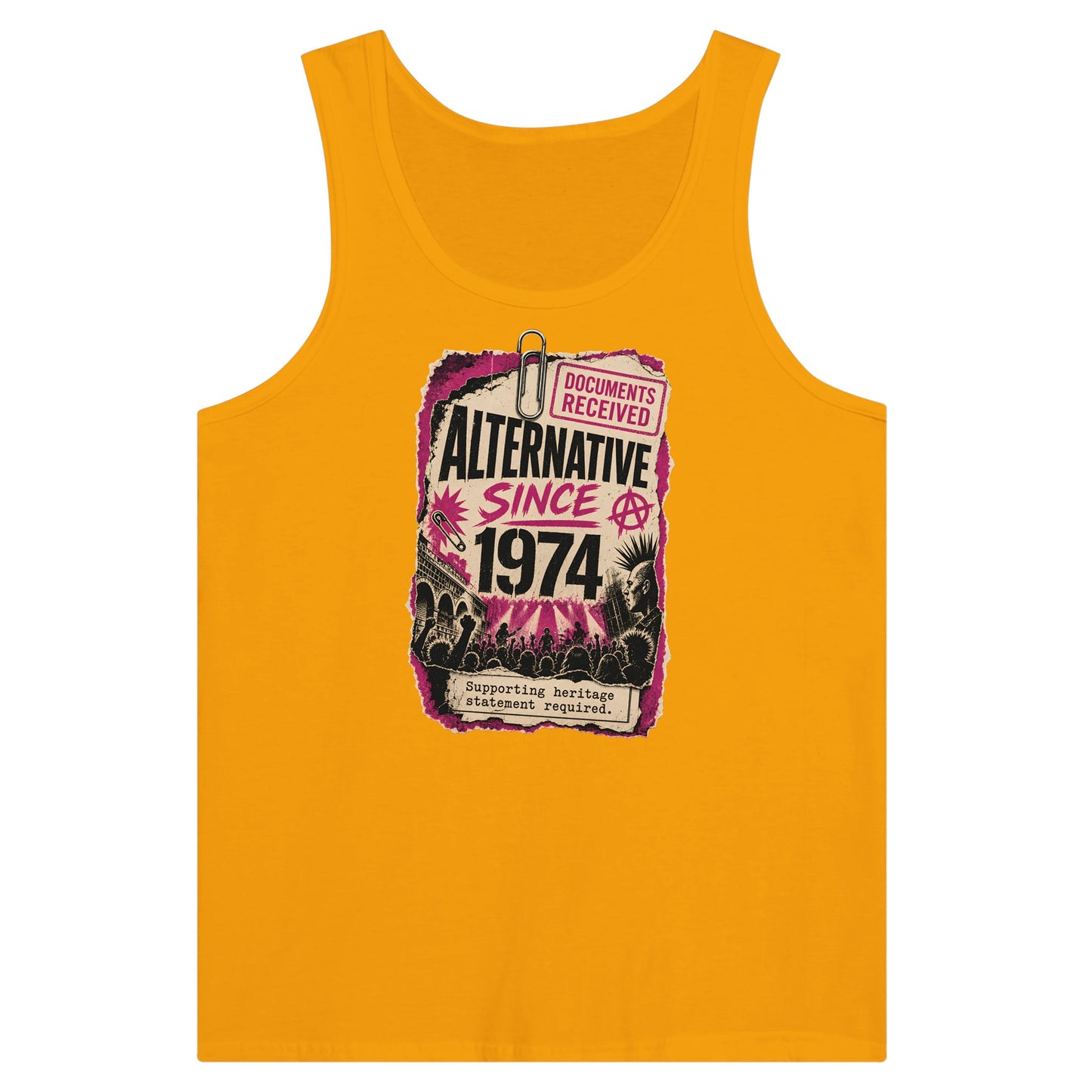 Camden Alternative Since 1974 — Illustrated Premium Unisex Tank Top — product view 11