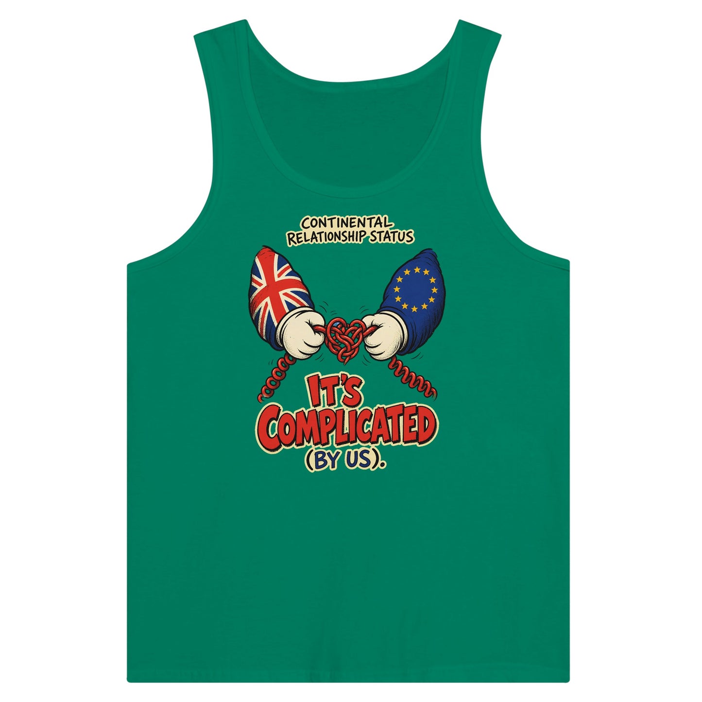 It's Complicated (By Us) UK–EU 1990s Cartoon Premium Unisex Tank Top — product view 10