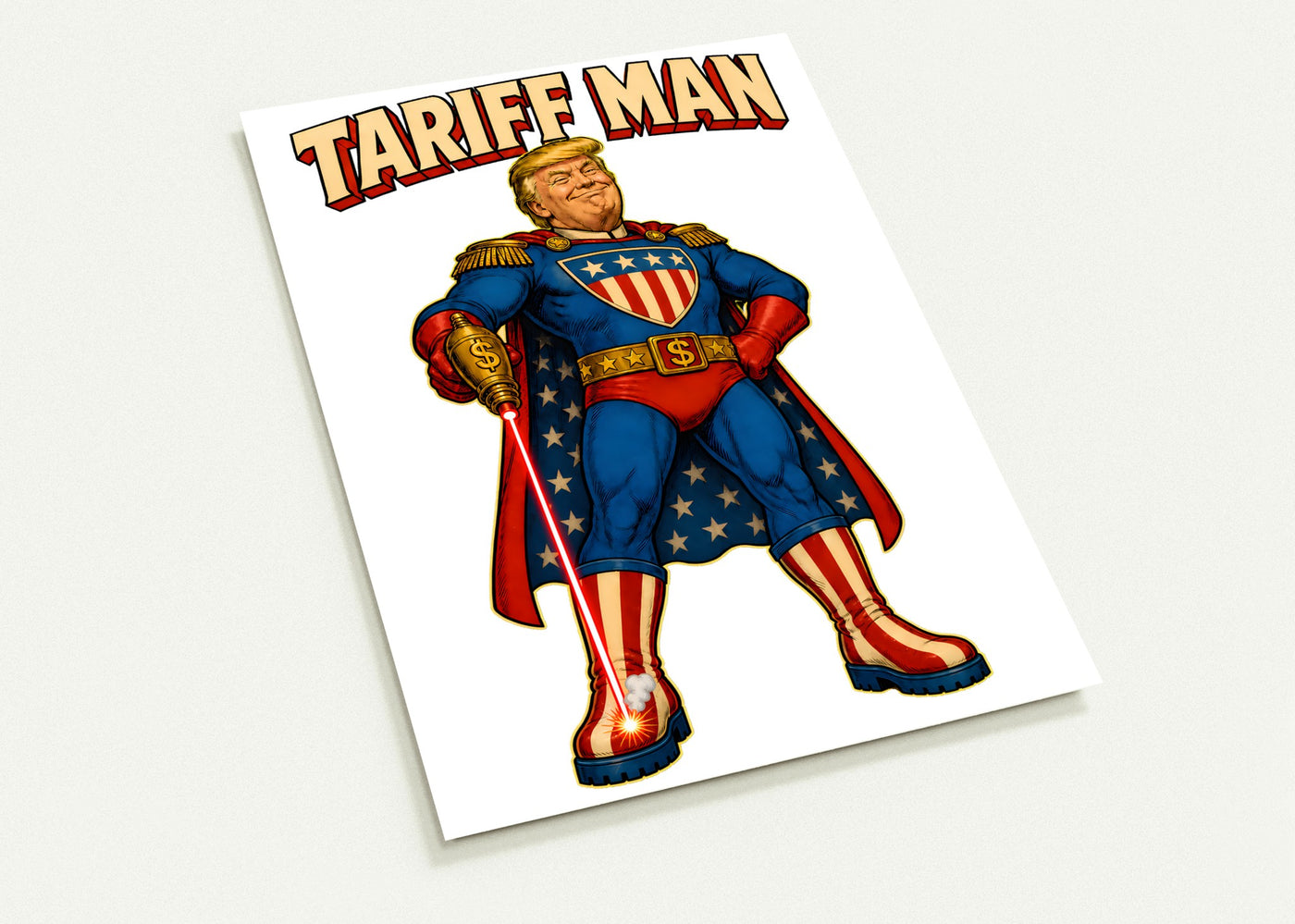 Tariff Man – Self-Shot Satire Postcard Pack