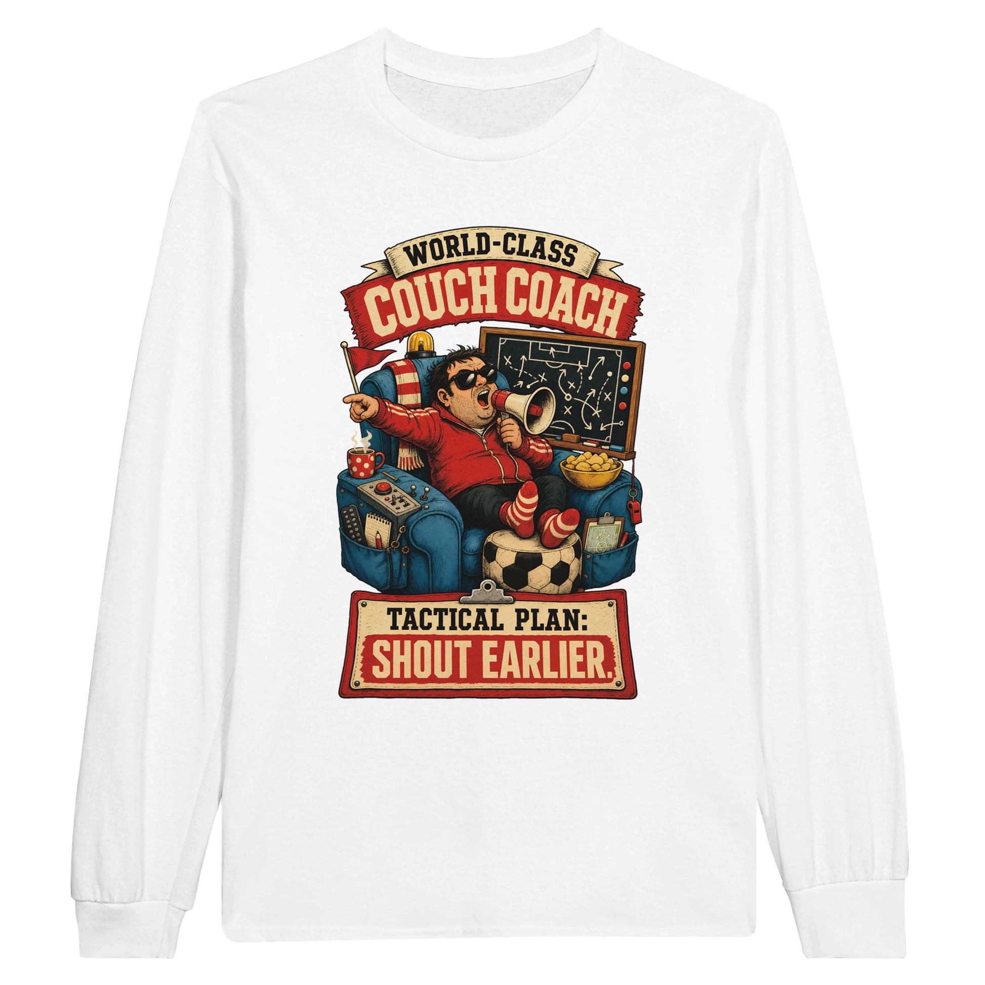 World-Class Couch Coach Long-Sleeve T-shirt — product view 1