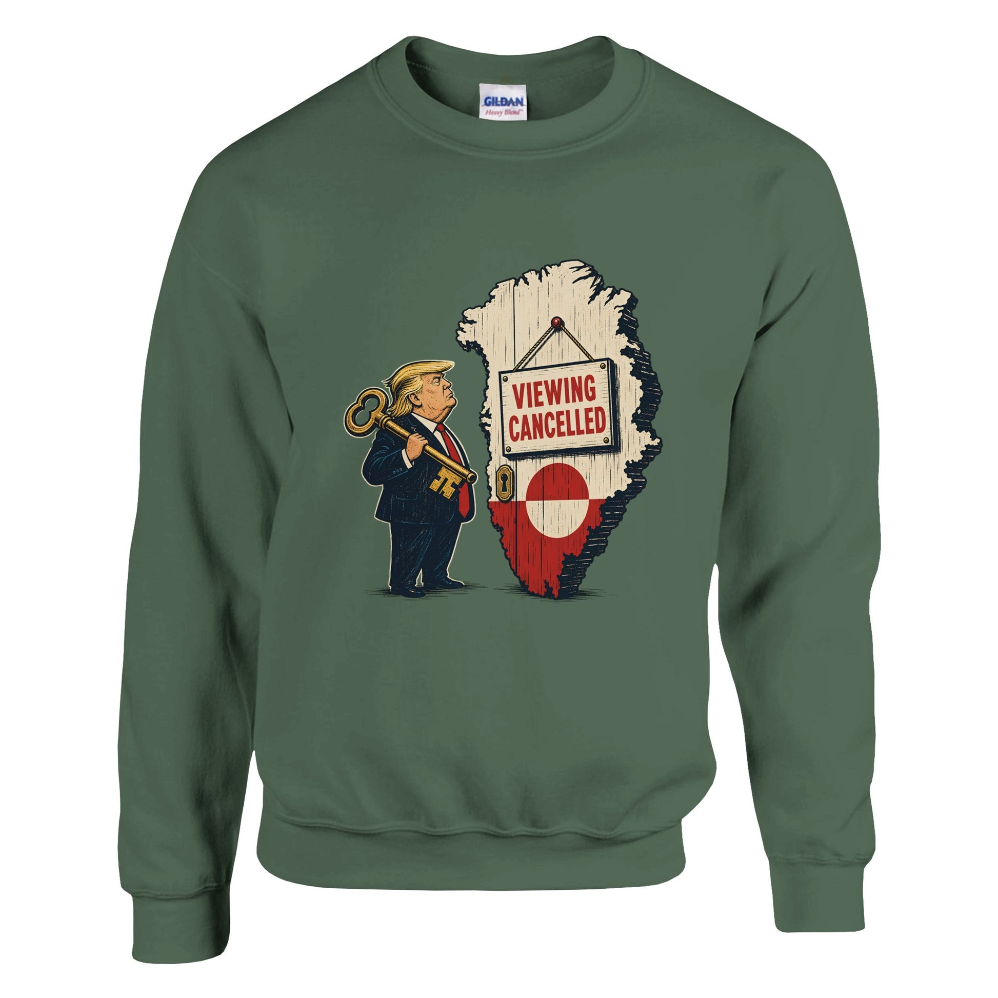 Viewing Cancelled — Greenland Political Satire Sweatshirt — product view 17
