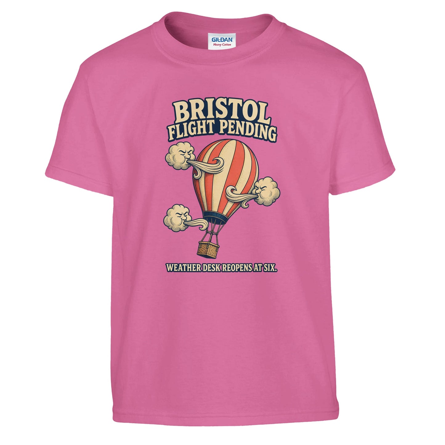 Bristol Flight Pending – Weather Desk Kids' T-shirt — product view 10