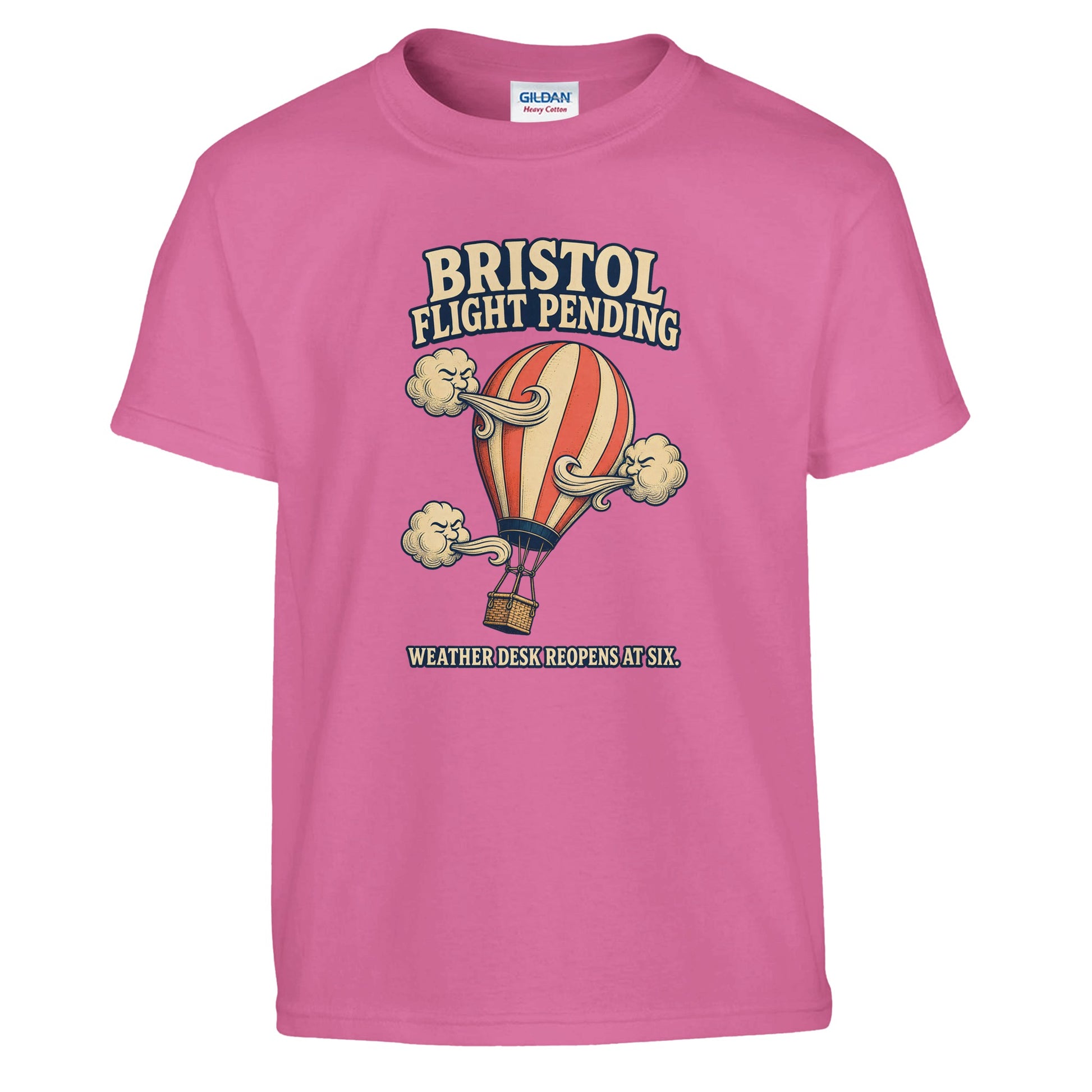 Bristol Flight Pending – Weather Desk Kids' T-shirt — product view 10