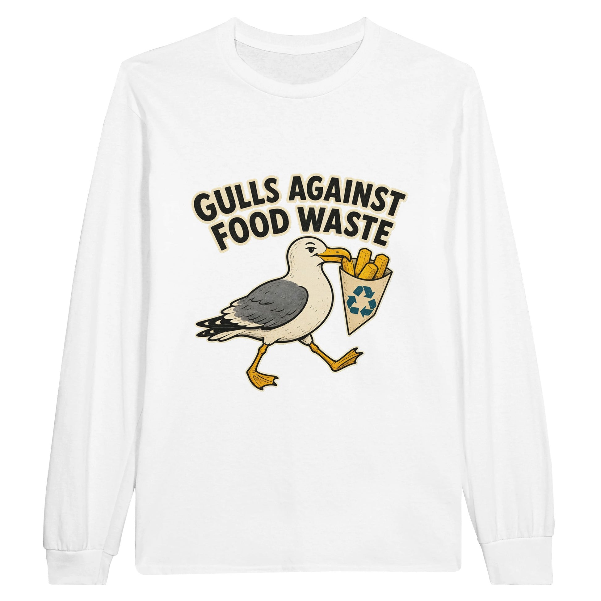 Gulls Against Food Waste Graphic Long-Sleeve T-shirt — product view 1