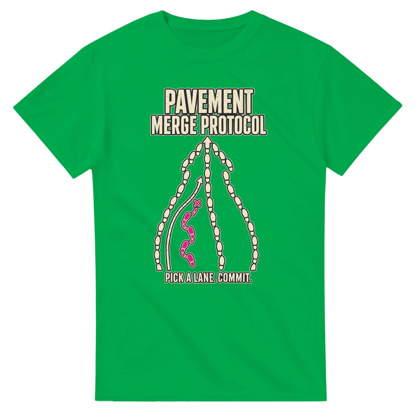 Pavement Merge Protocol — Pick a Lane T-shirt — product view 11