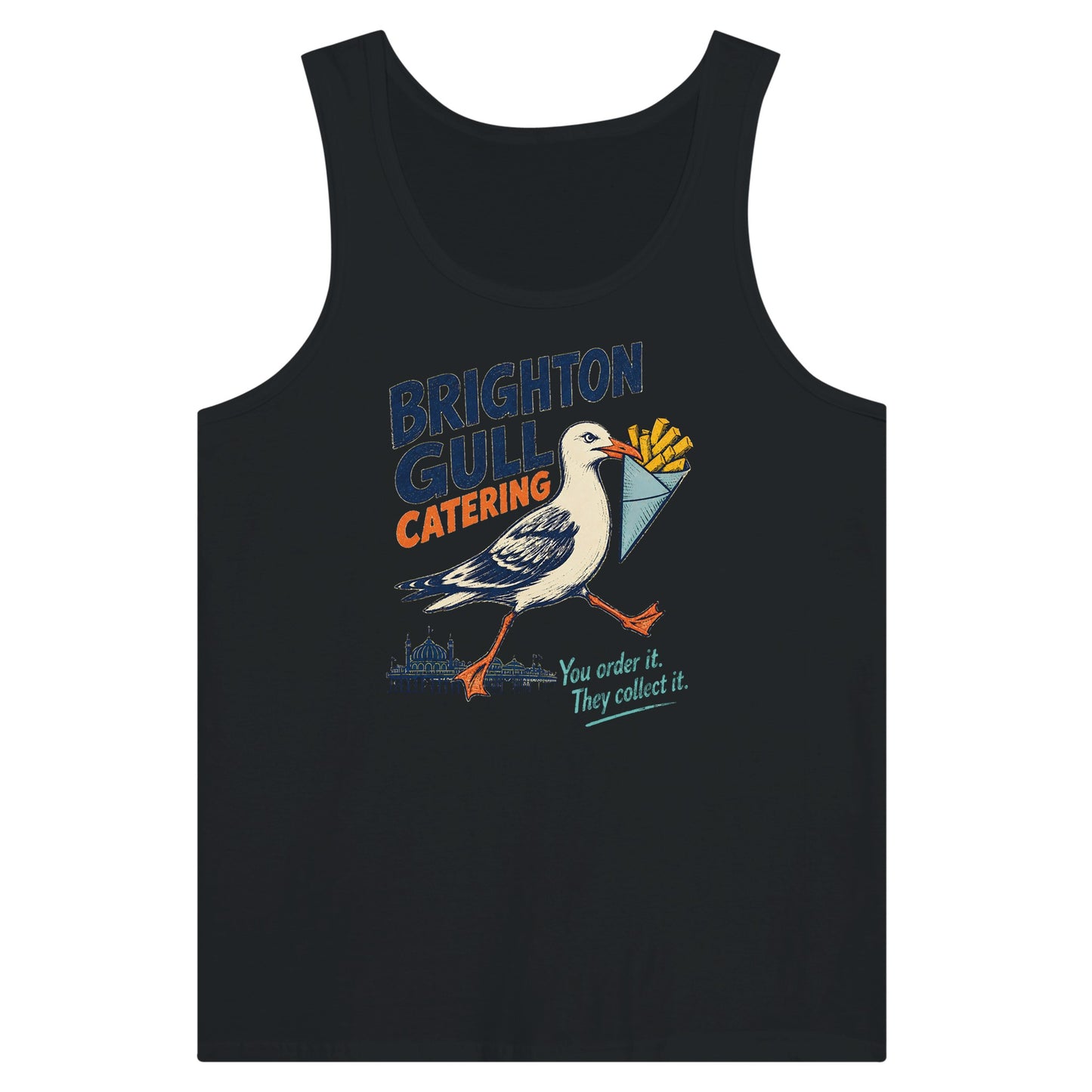 Brighton Gull Catering - You Order It, They Collect It Premium Unisex Tank Top — product view 8