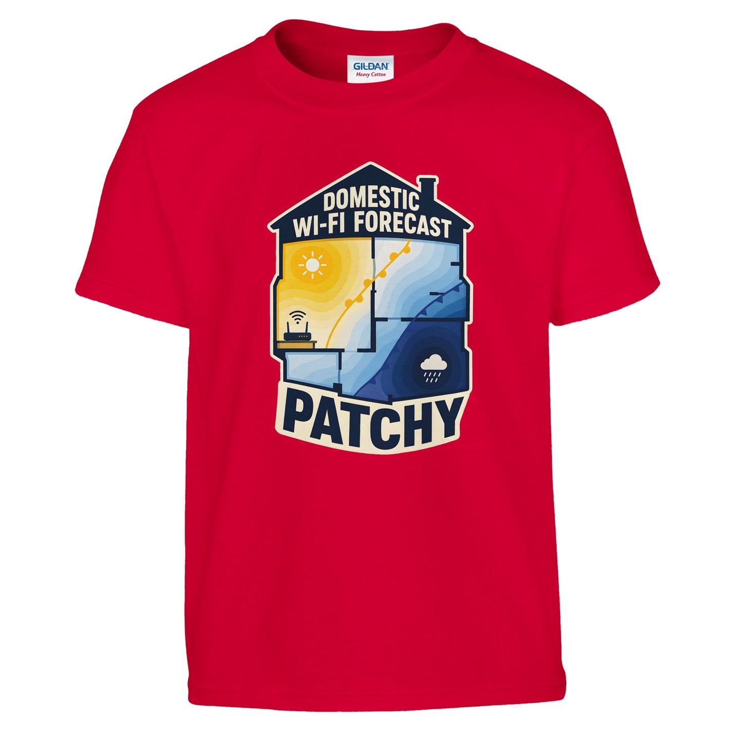 Domestic Wi-Fi Forecast Patchy Kids' T-shirt — product view 5