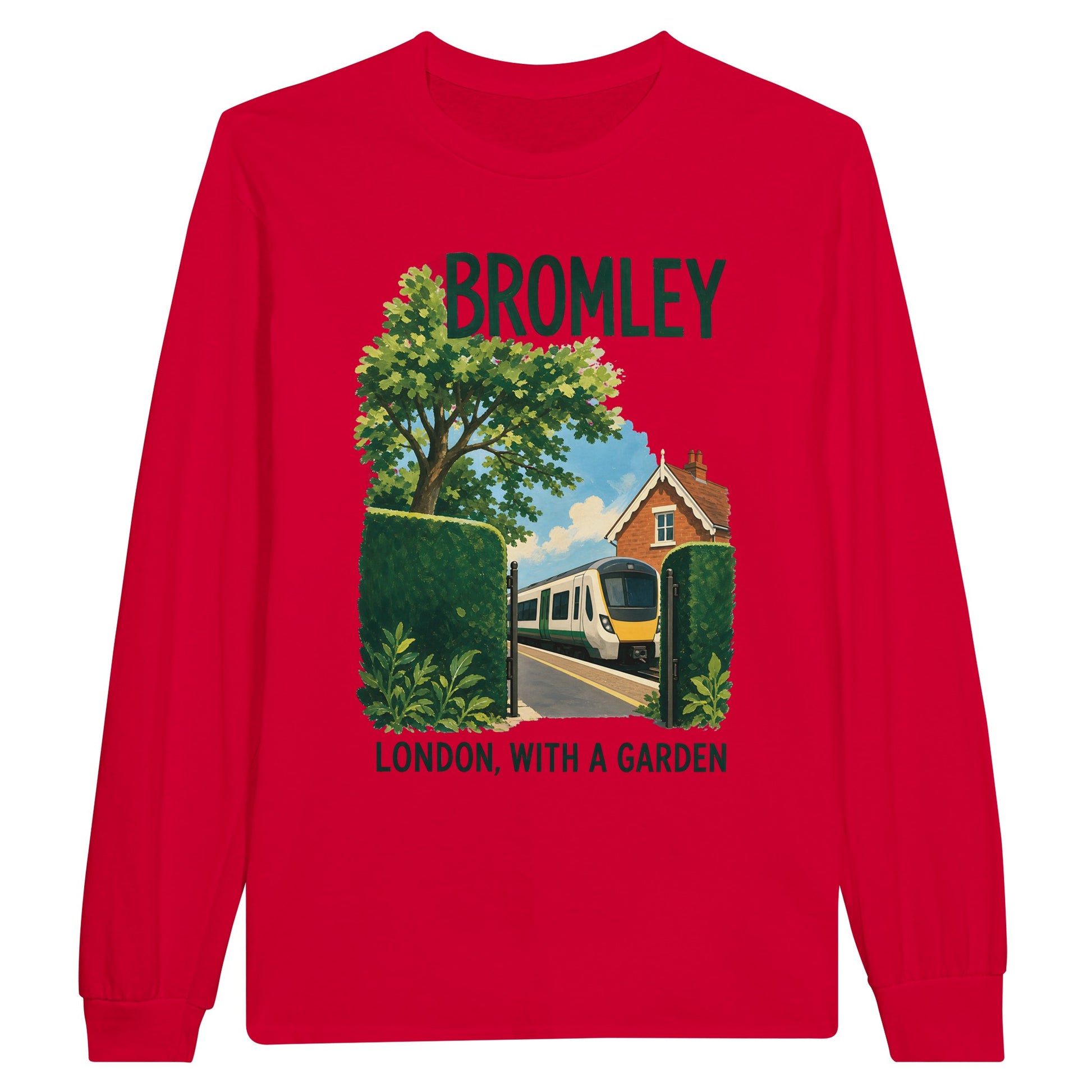 Bromley: London with a Garden Long-Sleeve T-shirt — product view 9