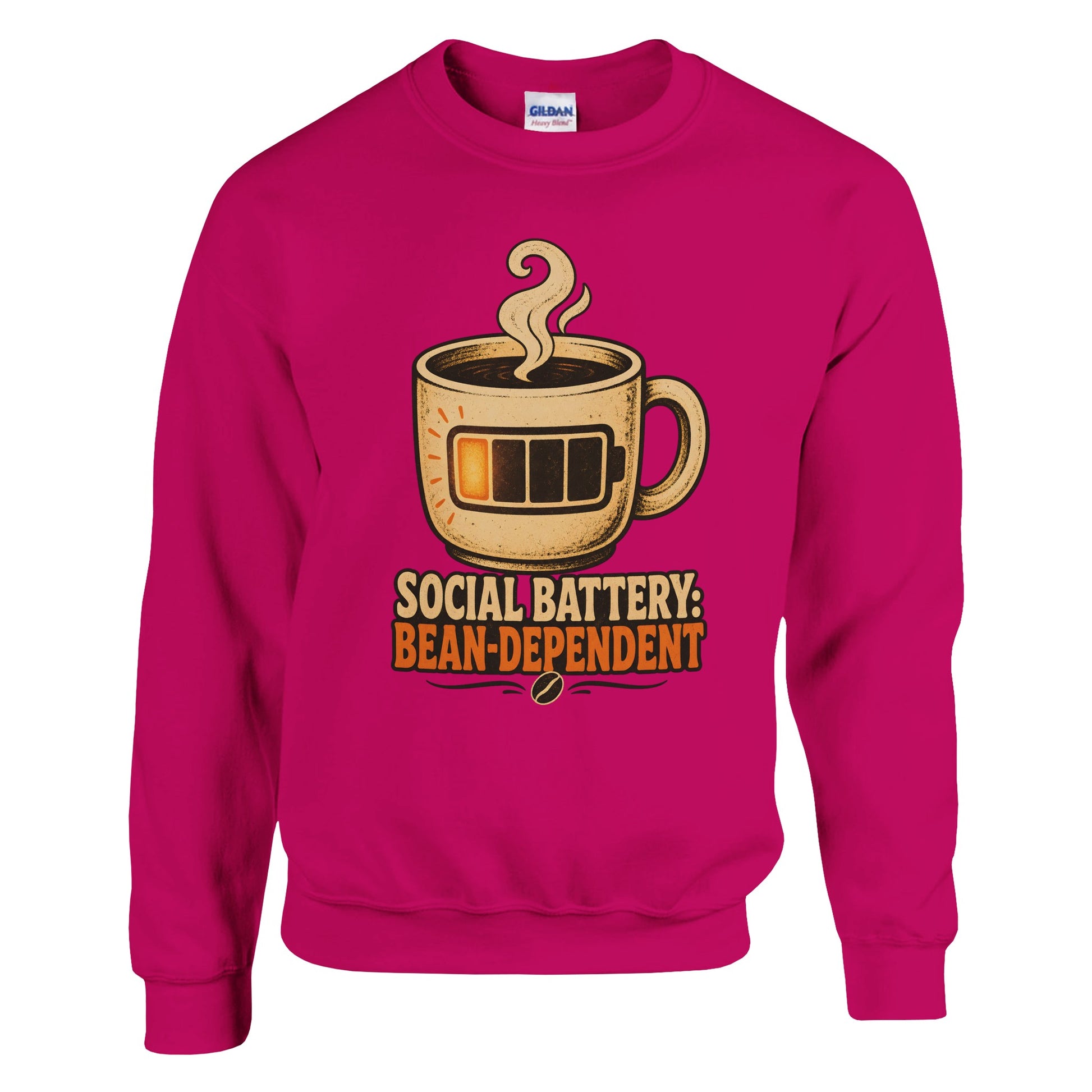 Social Battery: Bean-Dependent Graphic Sweatshirt — product view 2