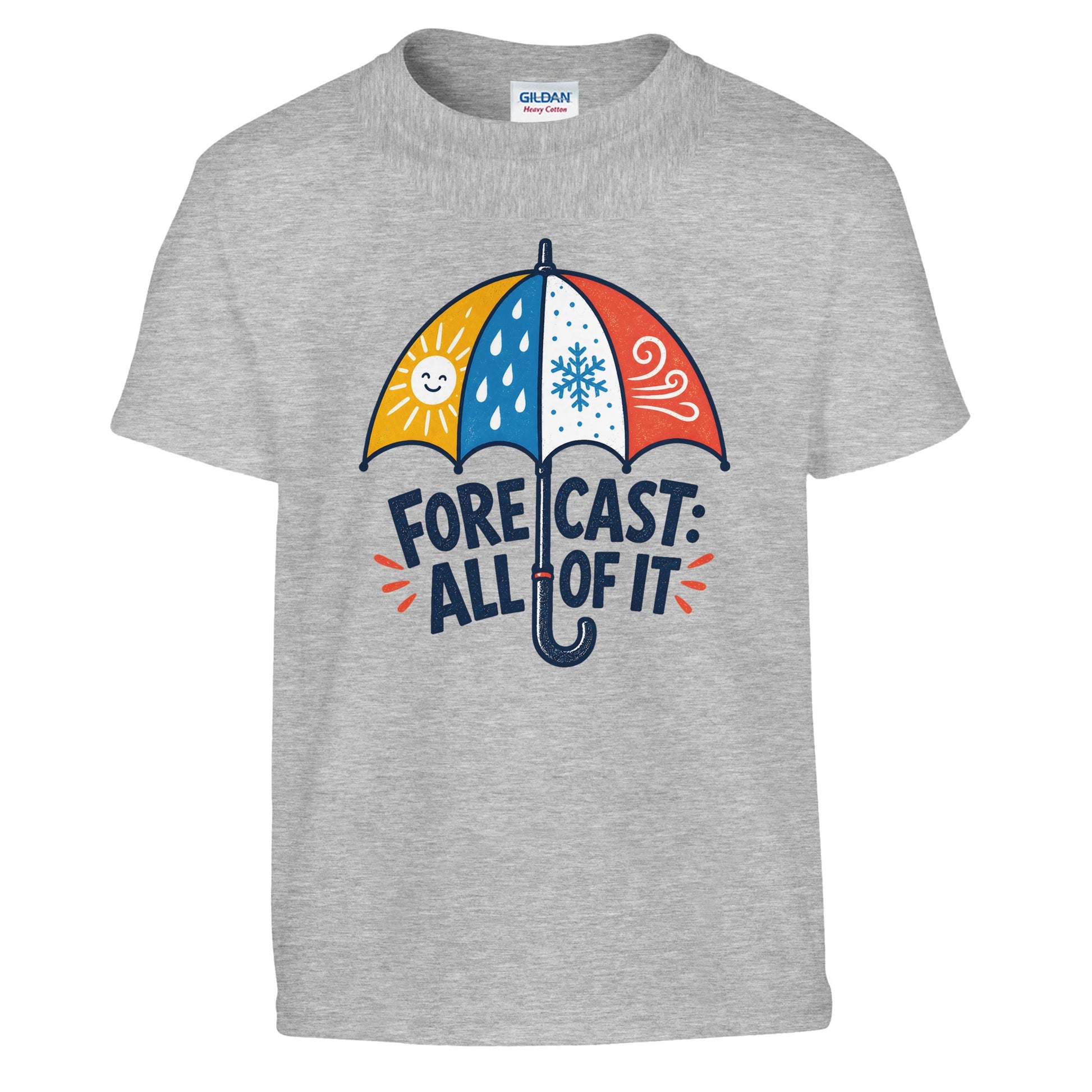 Forecast: All of It British Weather Graphic Kids' T-shirt — product view 4