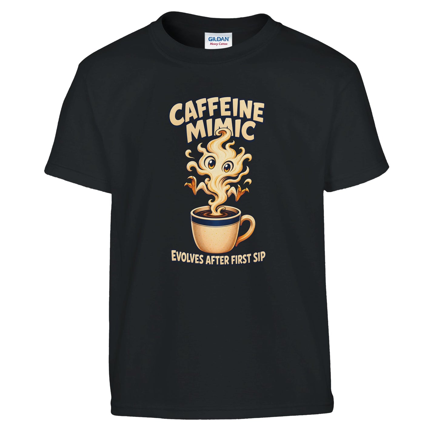 Caffeine Mimic – Evolves After First Sip Kids' T-shirt — product view 2
