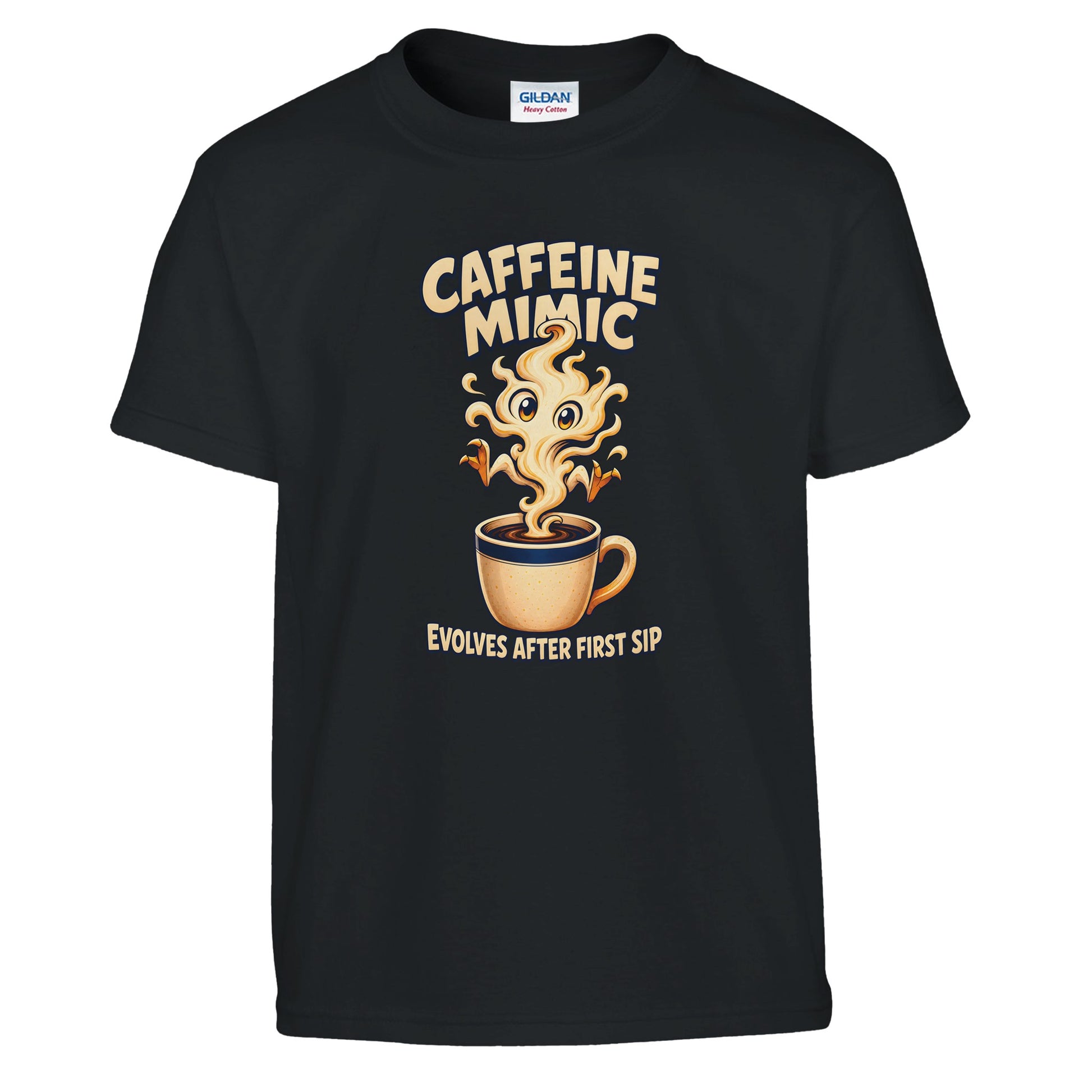 Caffeine Mimic – Evolves After First Sip Kids' T-shirt — product view 2