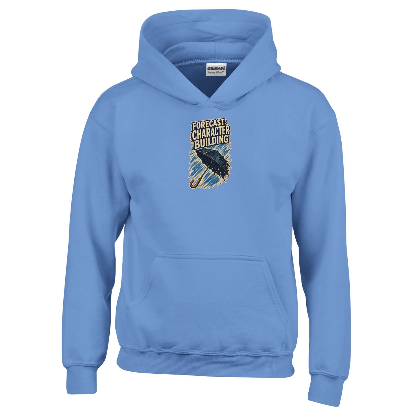 Forecast: Character Building – British Weather Kids' Hoodie — product view 4