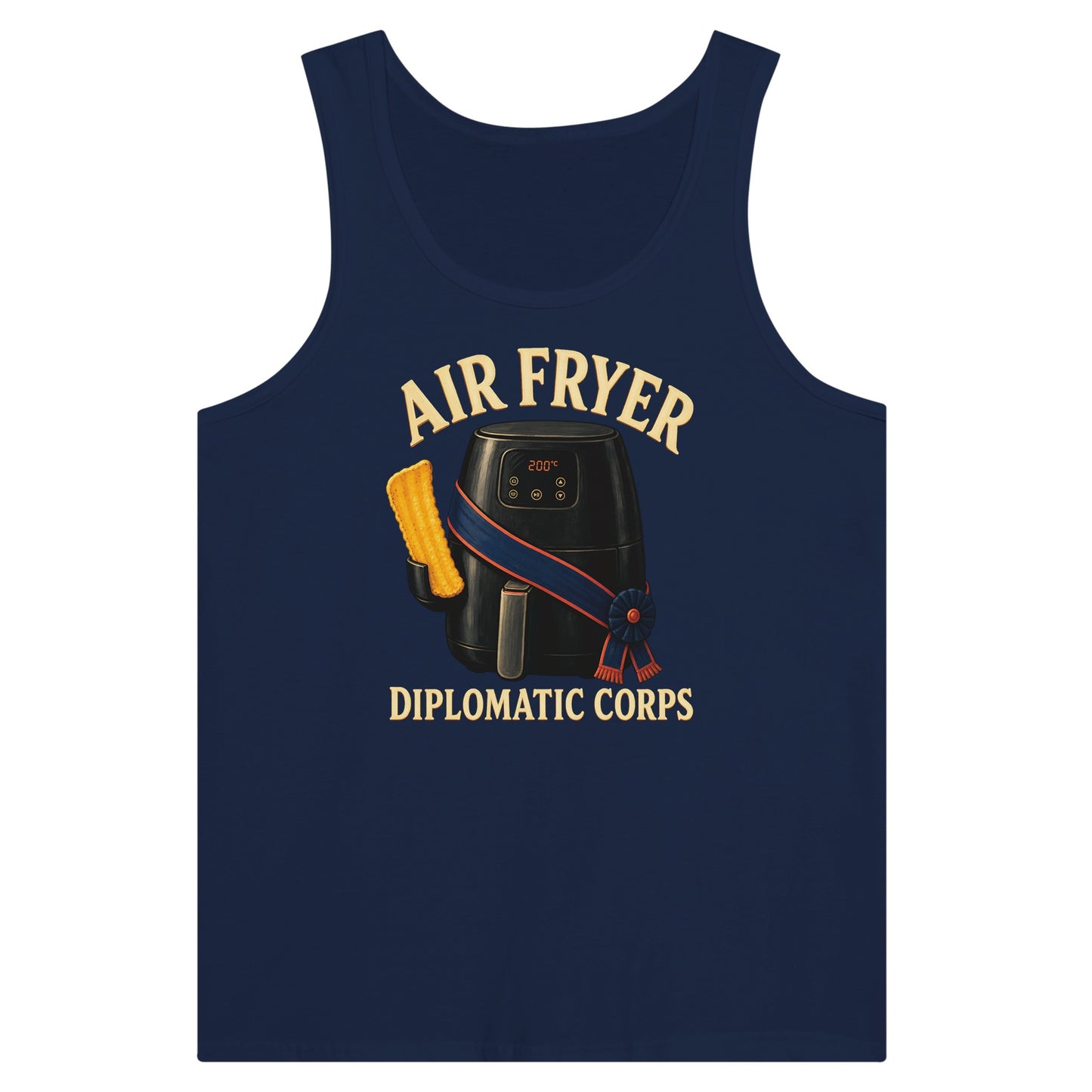 Air Fryer Diplomatic Corps Premium Unisex Tank Top — product view 9