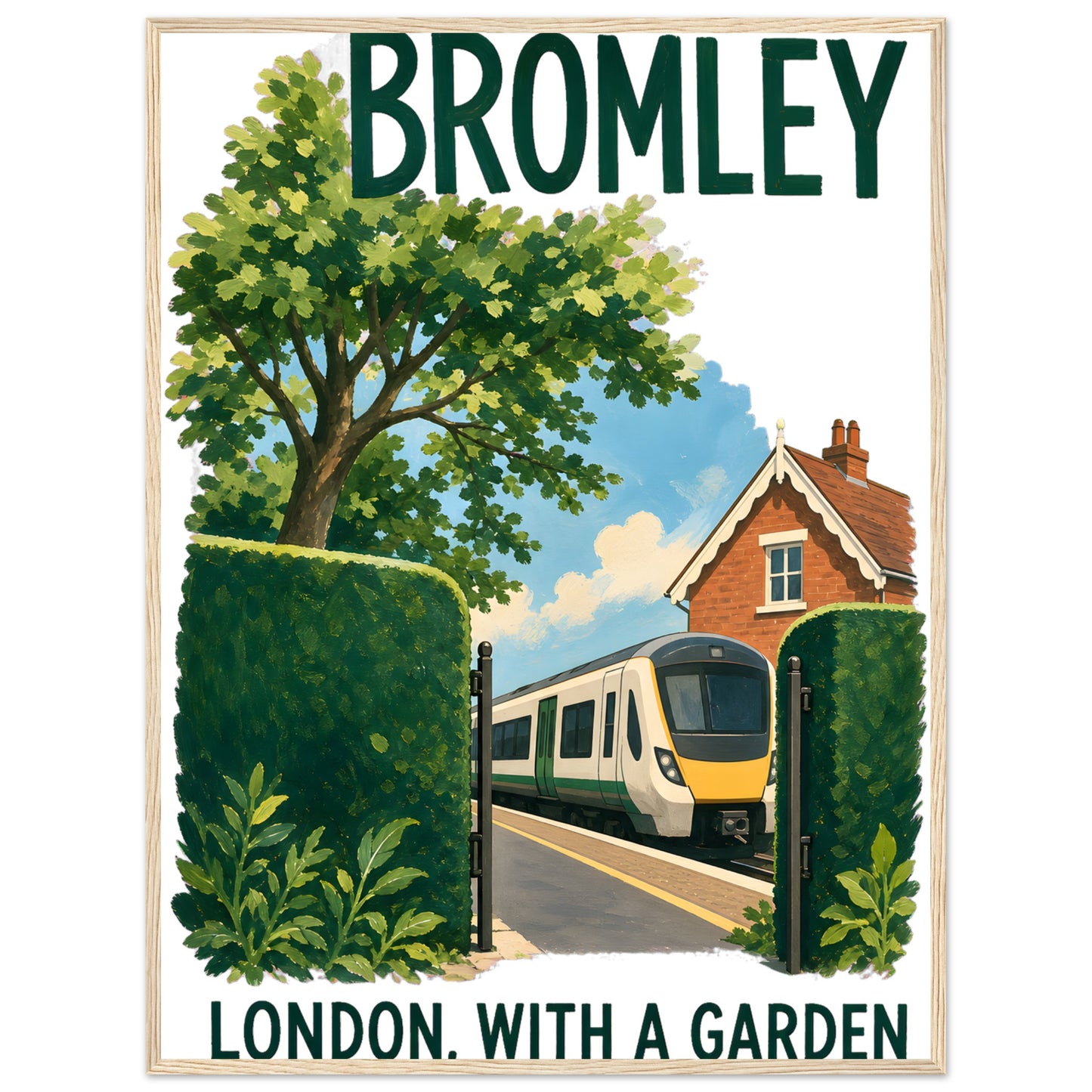Bromley: London with a Garden Framed Wall Art — product view 5