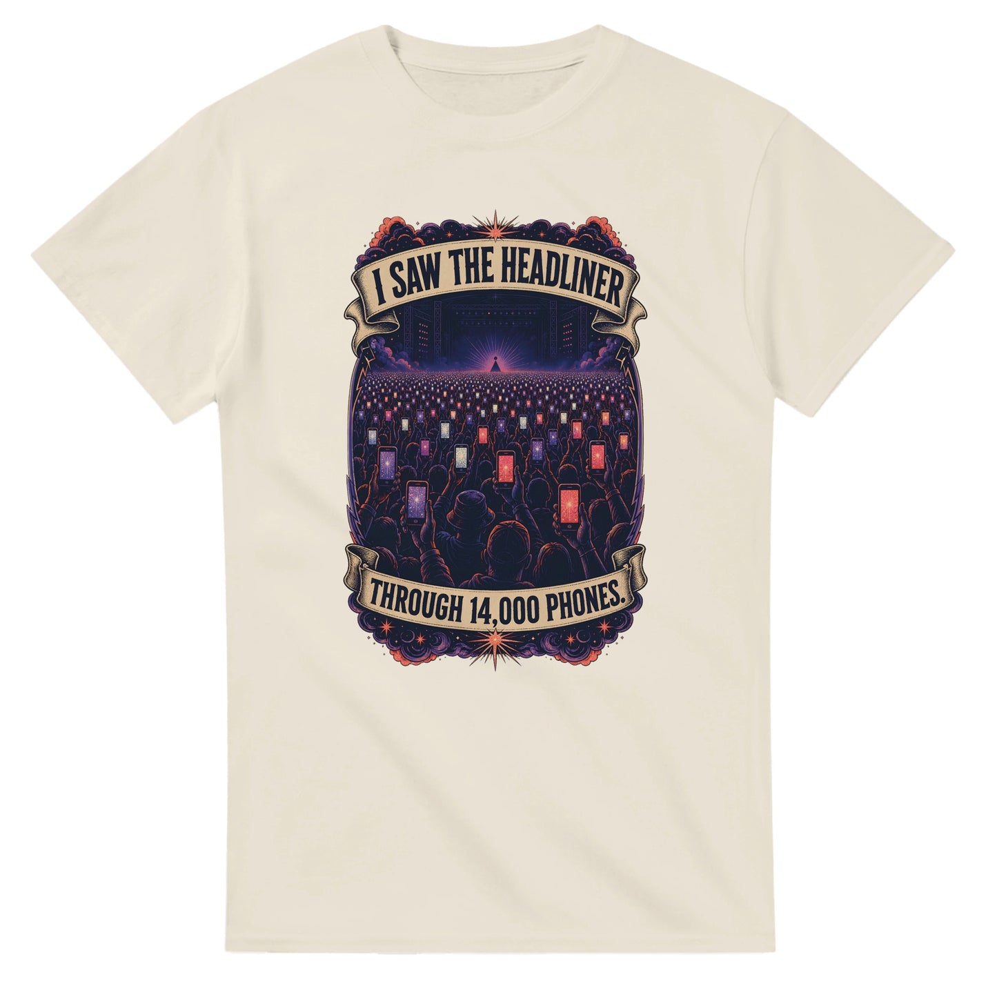 The Headliner Through 14,000 Phones T-shirt — product view 5