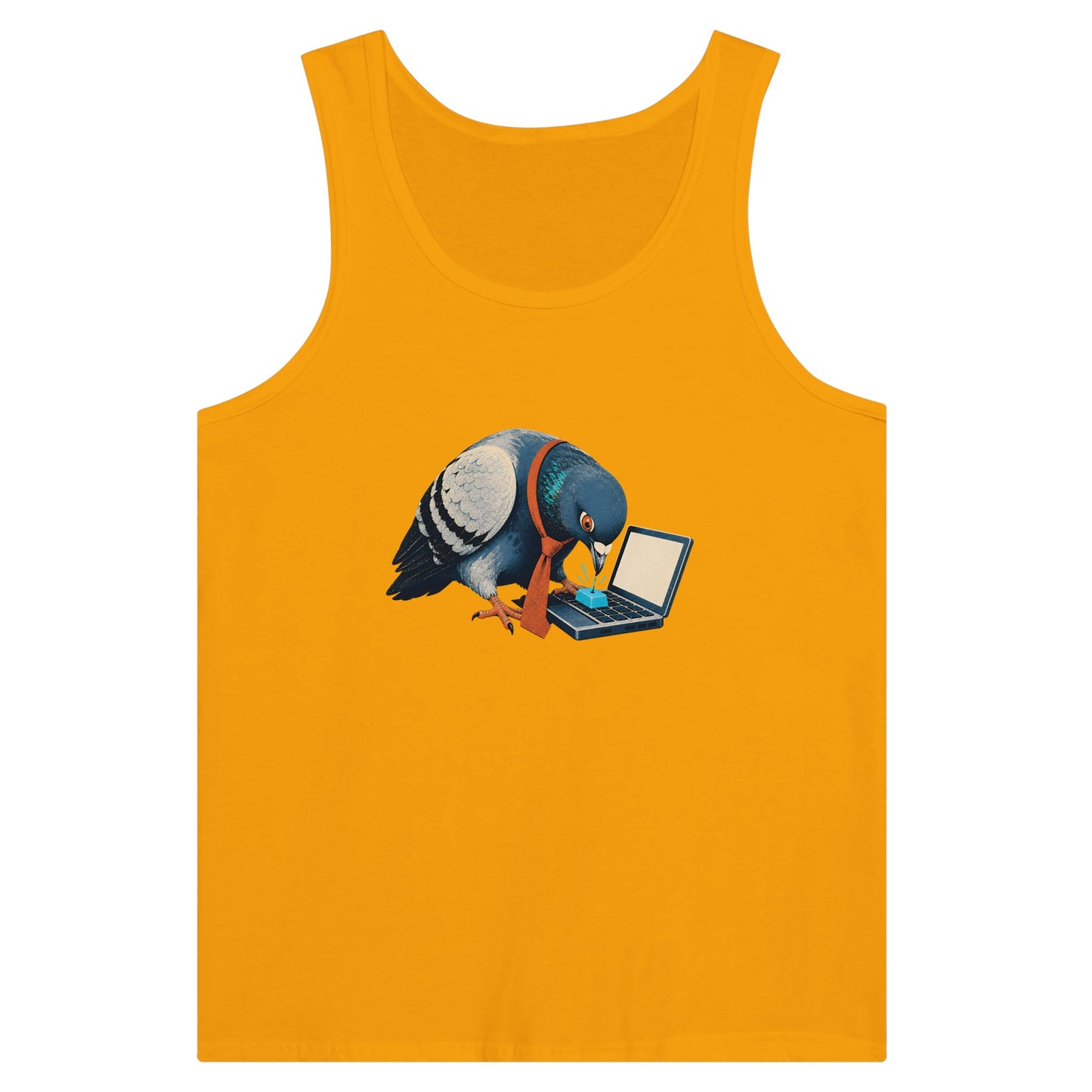 Pigeon Hits Send Premium Unisex Tank Top — product view 11