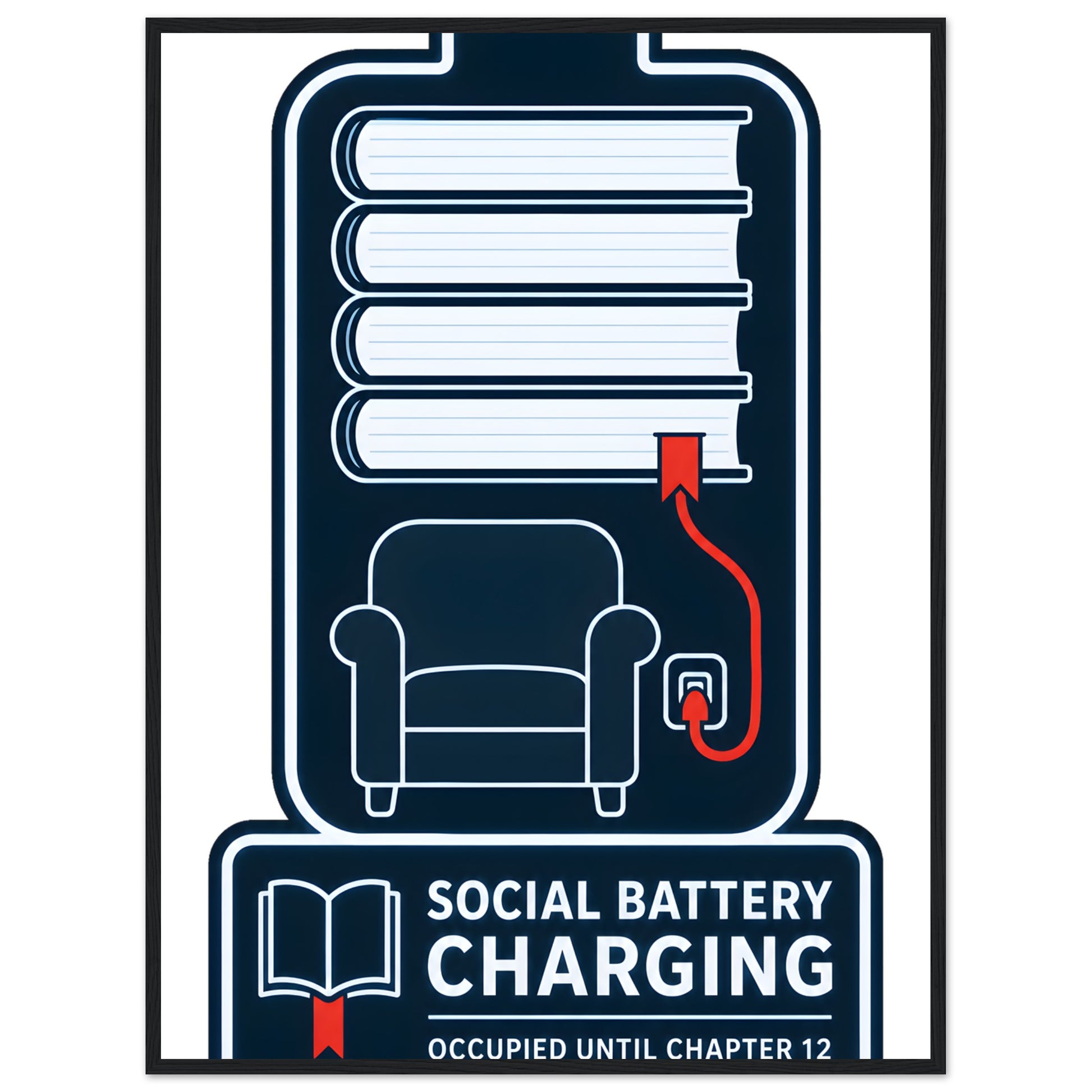 Social Battery Charging Framed Wall Art — product view 8