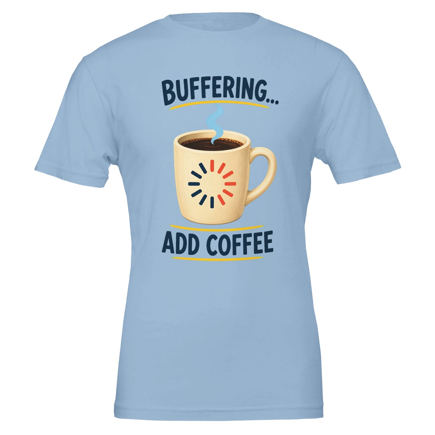 Buffering Brew — Add Coffee Tech Graphic T-shirt — product view 2