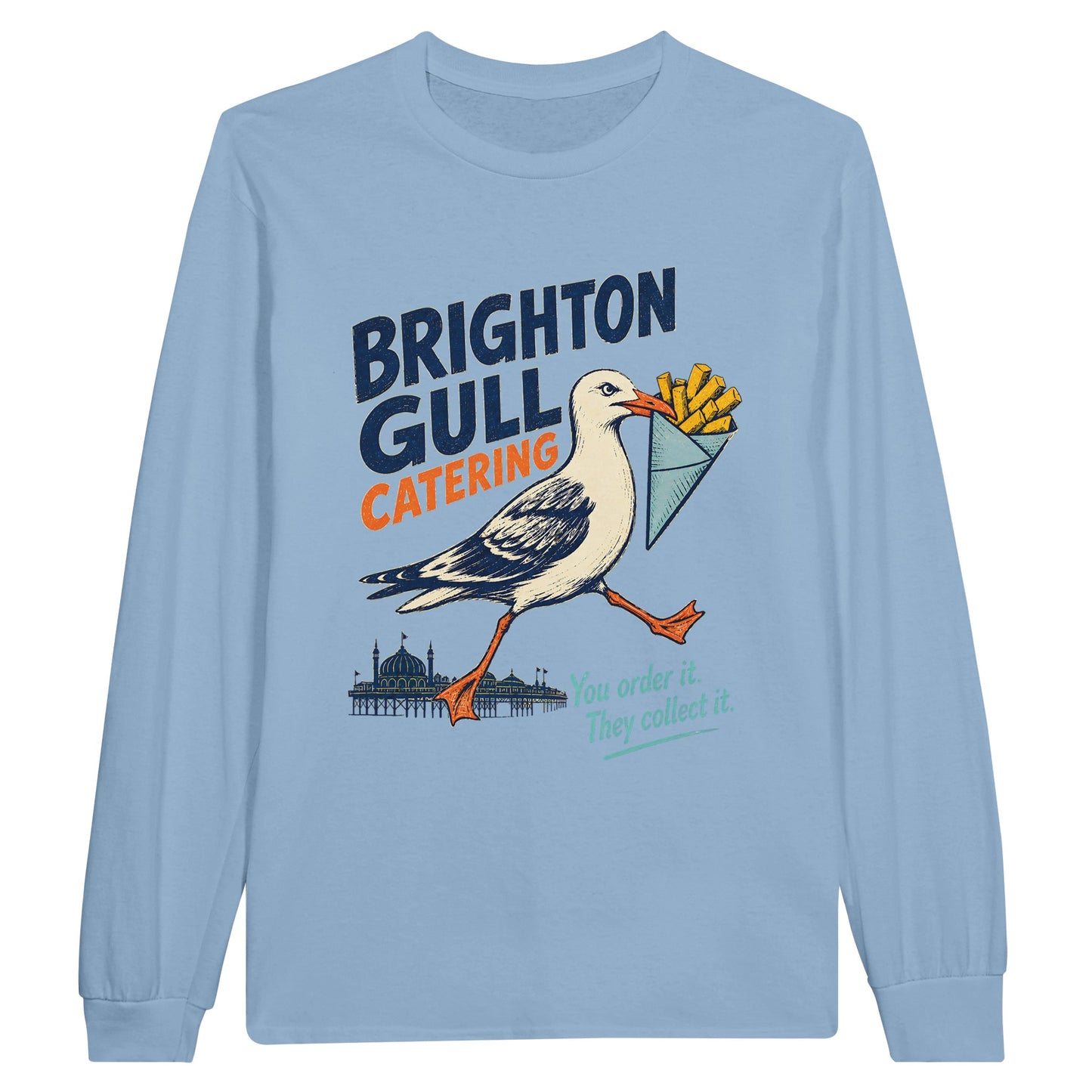 Brighton Gull Catering - You Order It, They Collect It Long-Sleeve T-shirt — product view 8