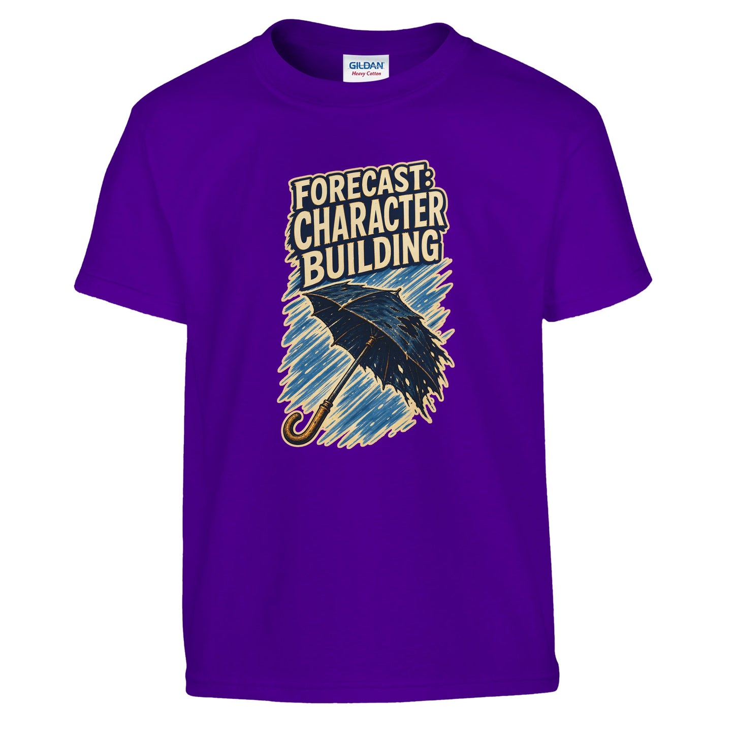 Forecast: Character Building – British Weather Kids' T-shirt — product view 6