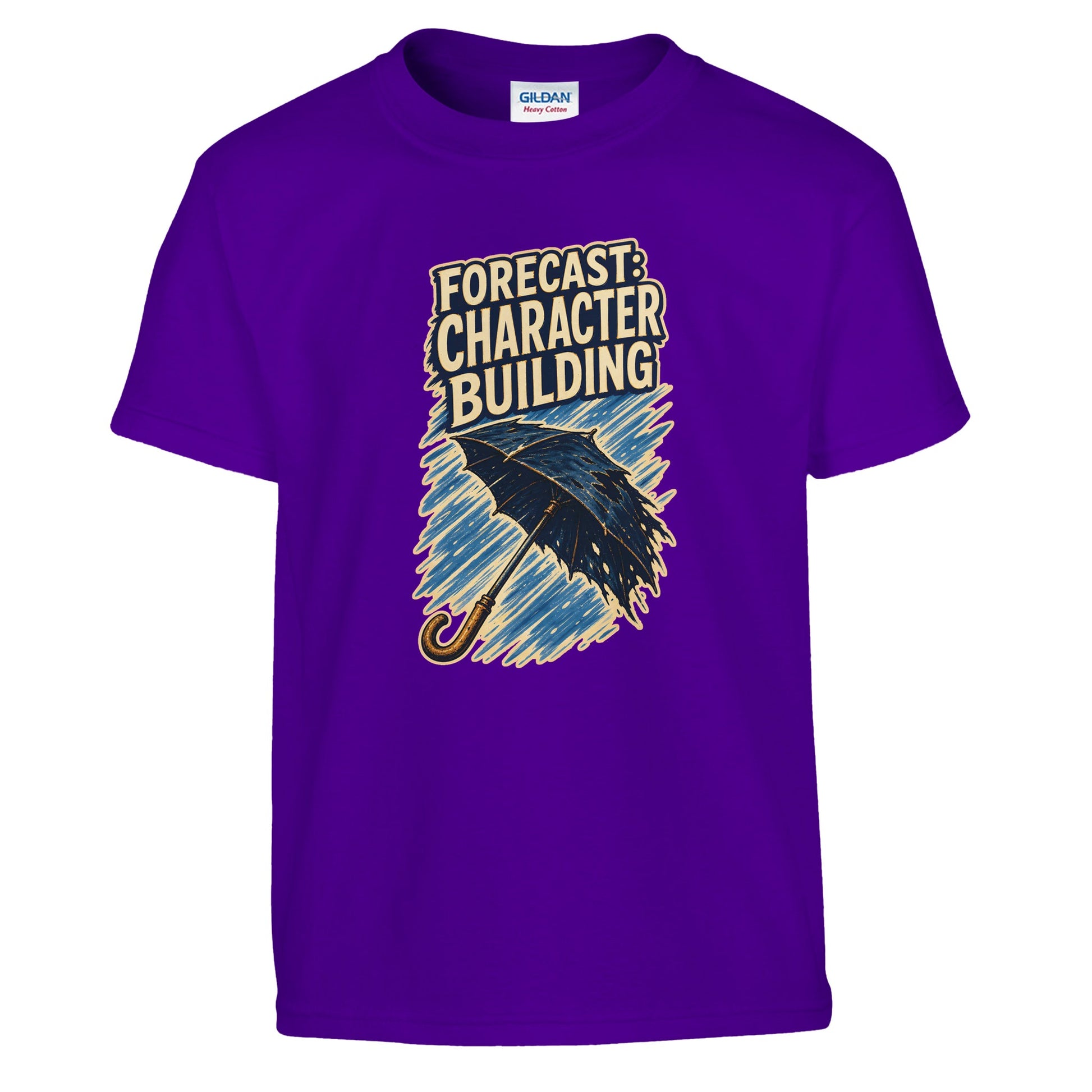 Forecast: Character Building – British Weather Kids' T-shirt — product view 6