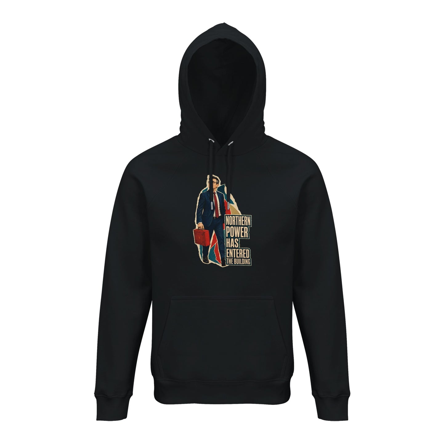 Northern Power Has Entered the Building Tote Bag Hoodie — product view 2