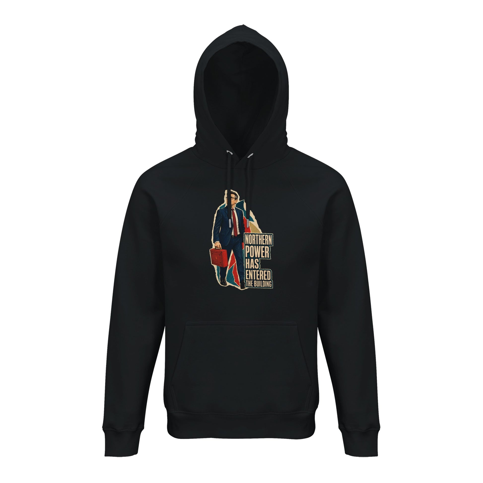 Northern Power Has Entered the Building Tote Bag Hoodie — product view 2