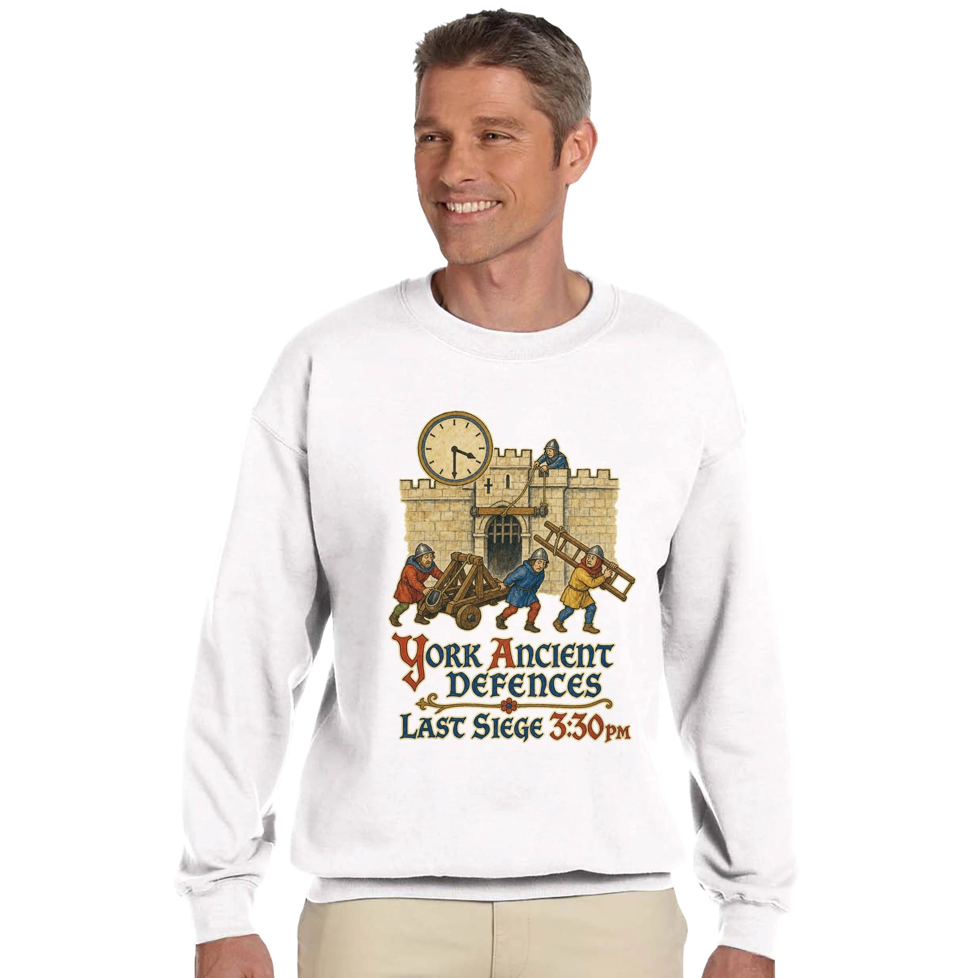 York Ancient Defences – Last Siege 3:30pm Sweatshirt — product view 3