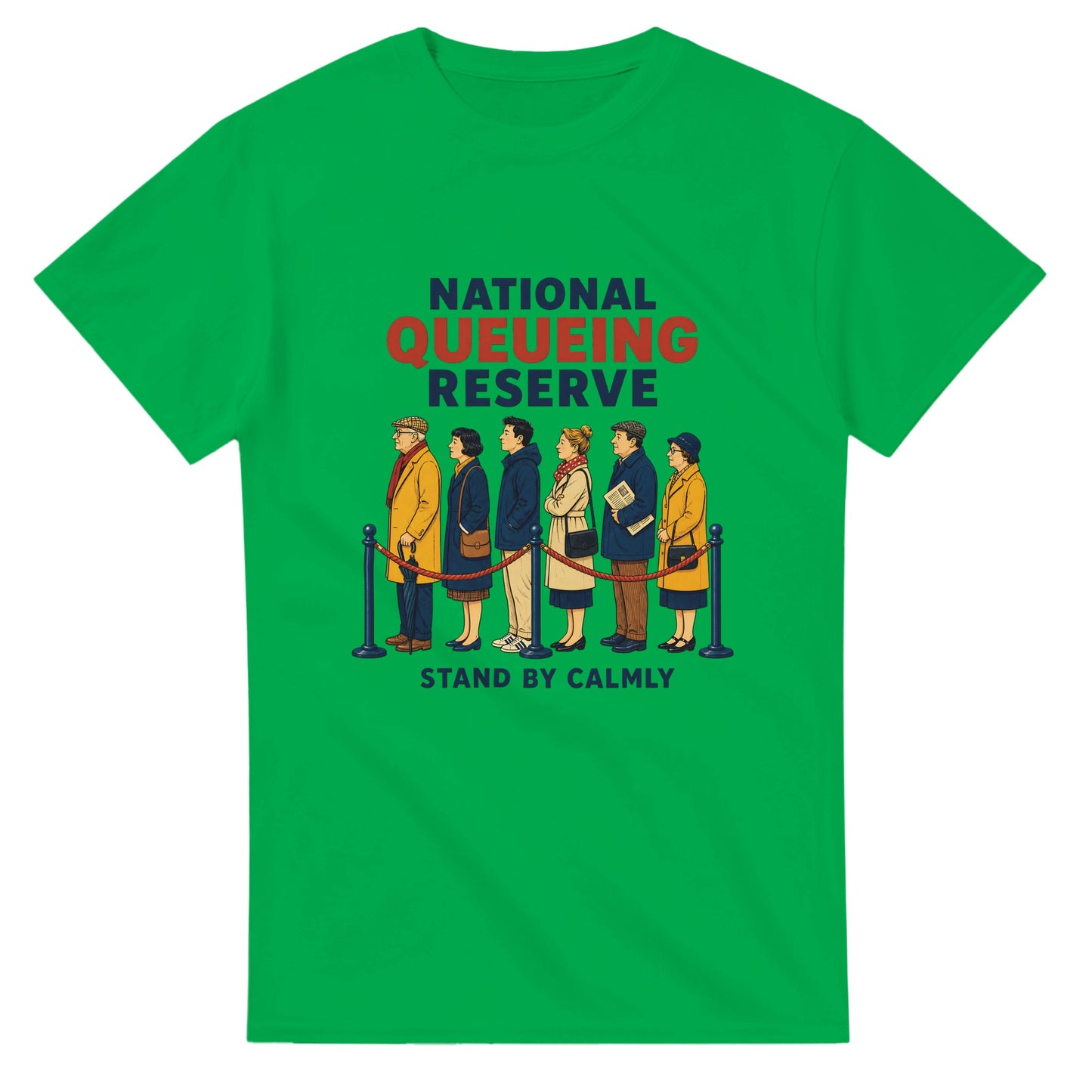 National Queueing Reserve – British Queue Graphic T-shirt — product view 11