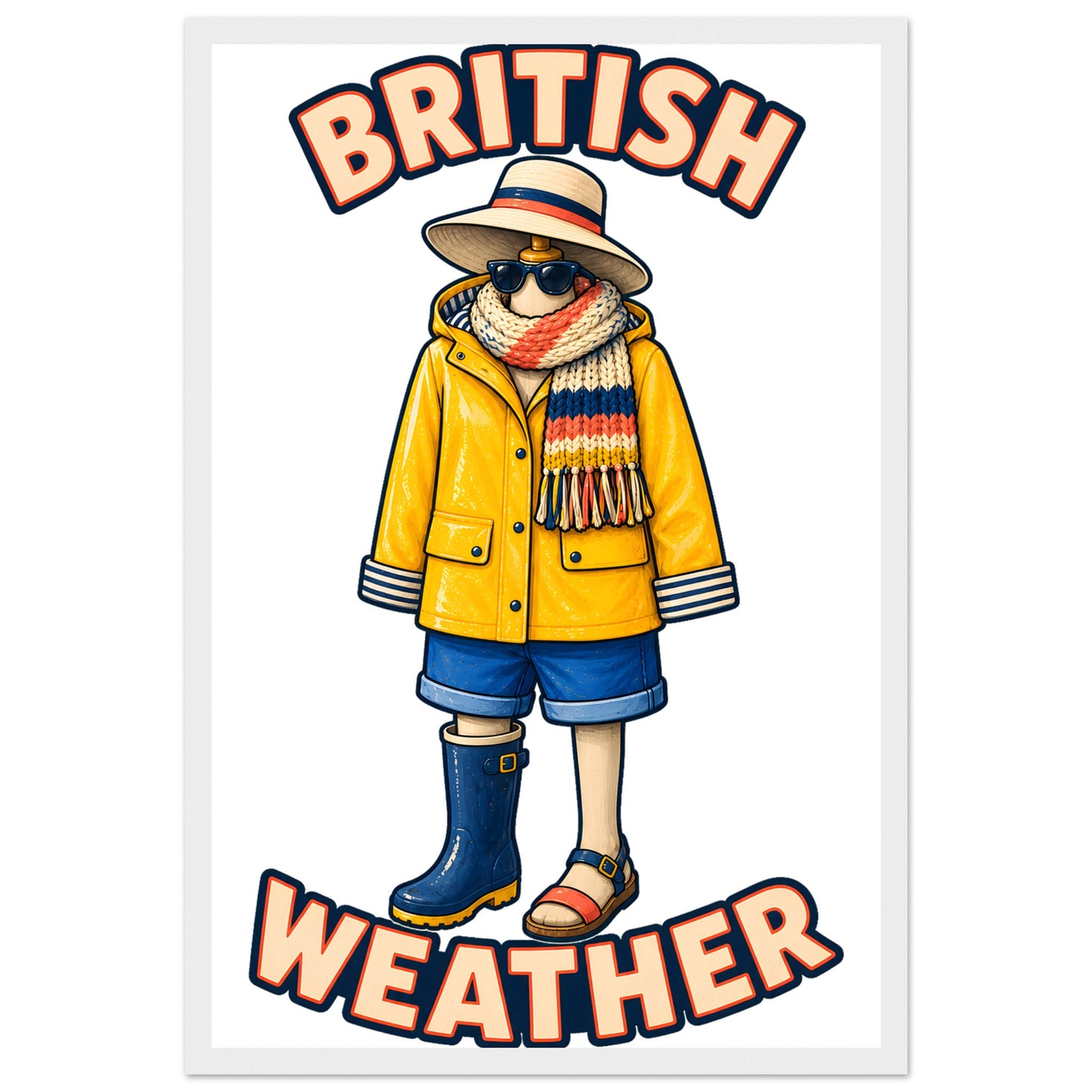 British Weather All-Weather Outfit Framed Wall Art — product view 1