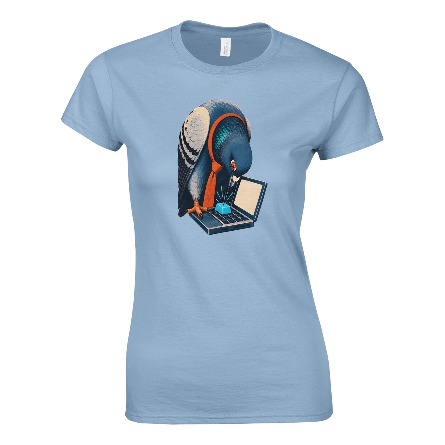 Pigeon Hits Send Women's T-shirt — product view 3
