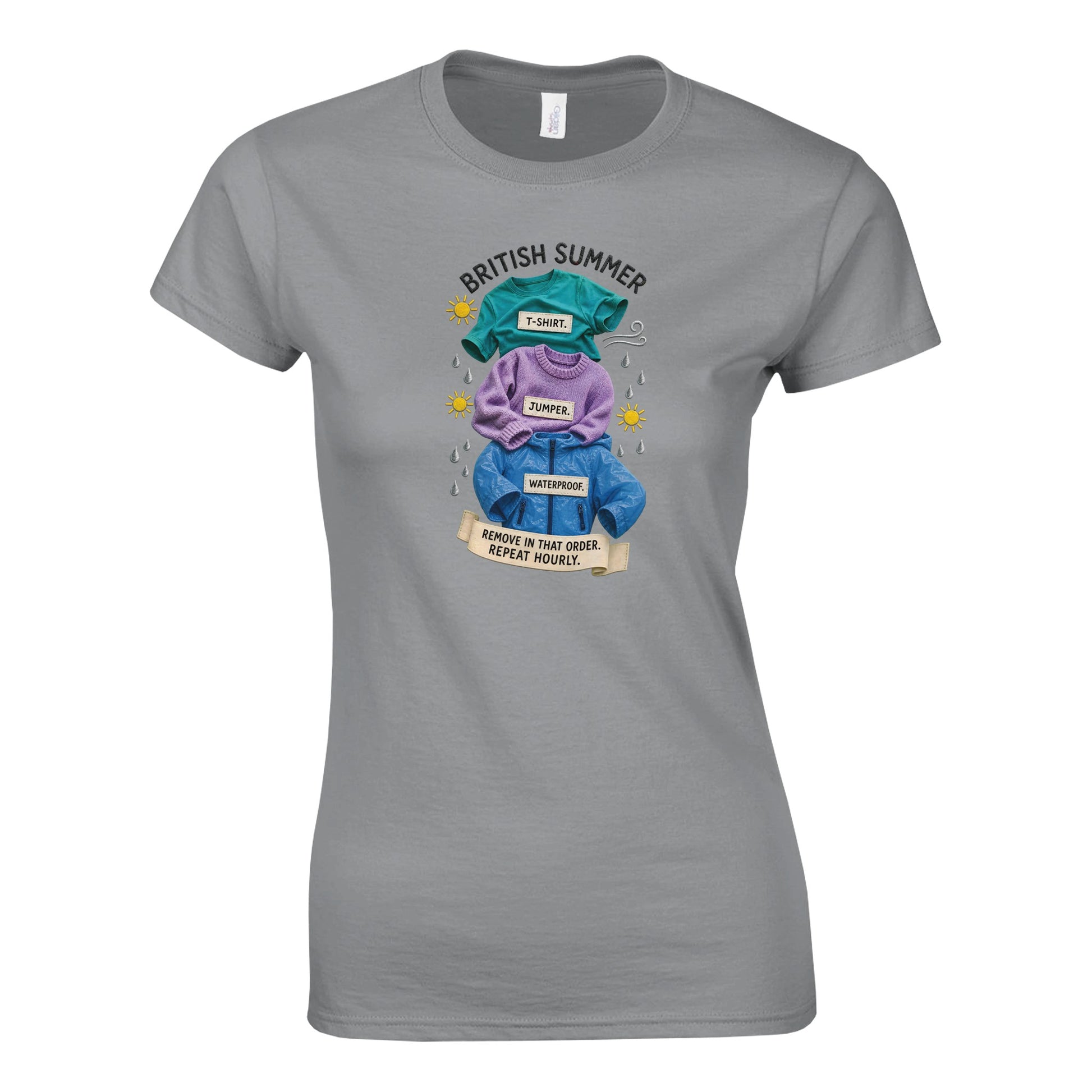 British Summer: Repeat Layers Hourly Women's T-shirt — product view 5