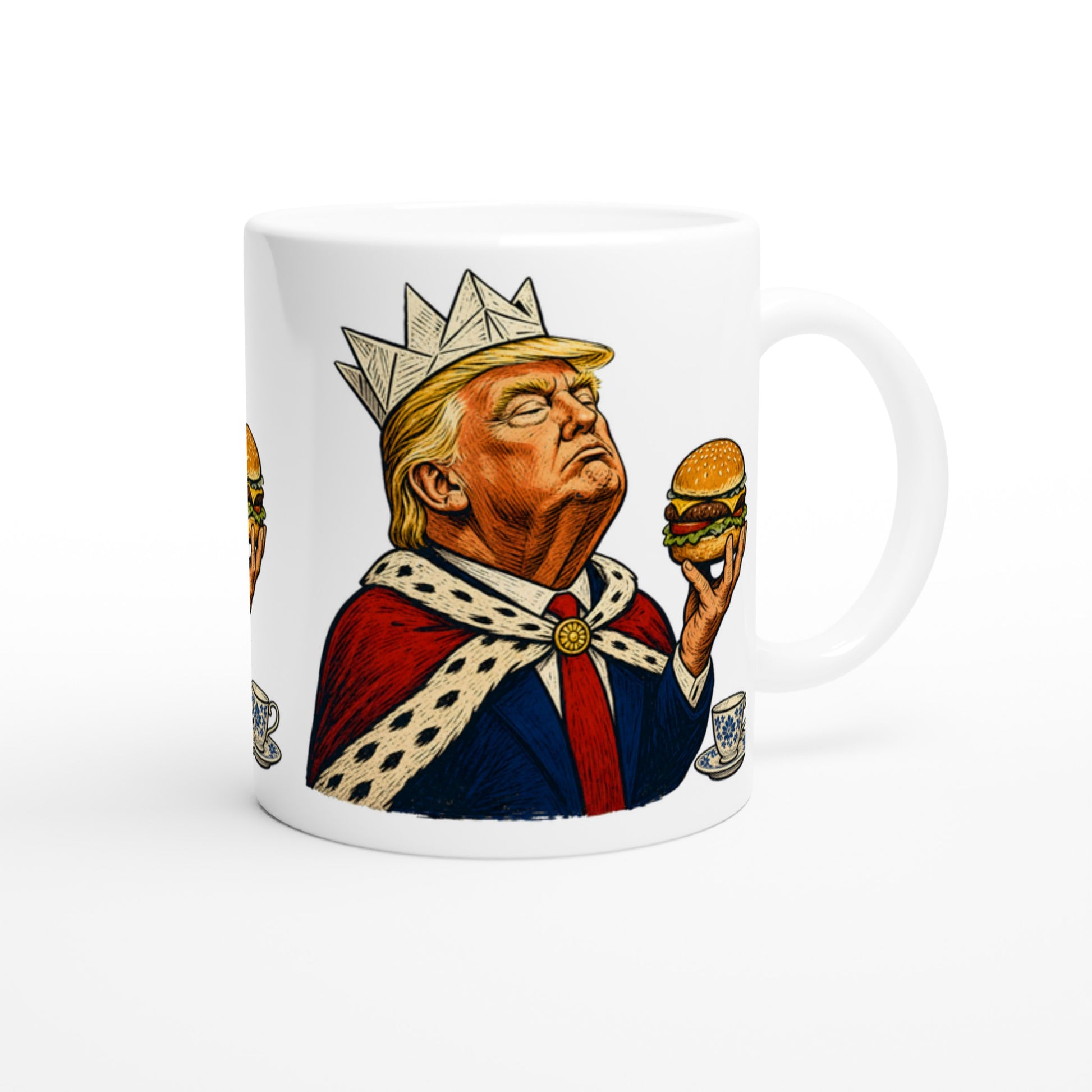 The Very Temporary Monarch — Trump Satire Mug — product view 2