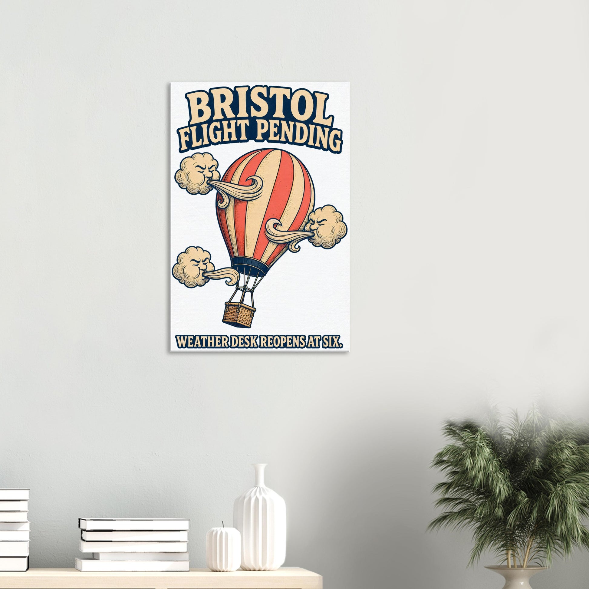 Bristol Flight Pending – Weather Desk Canvas — product view 4