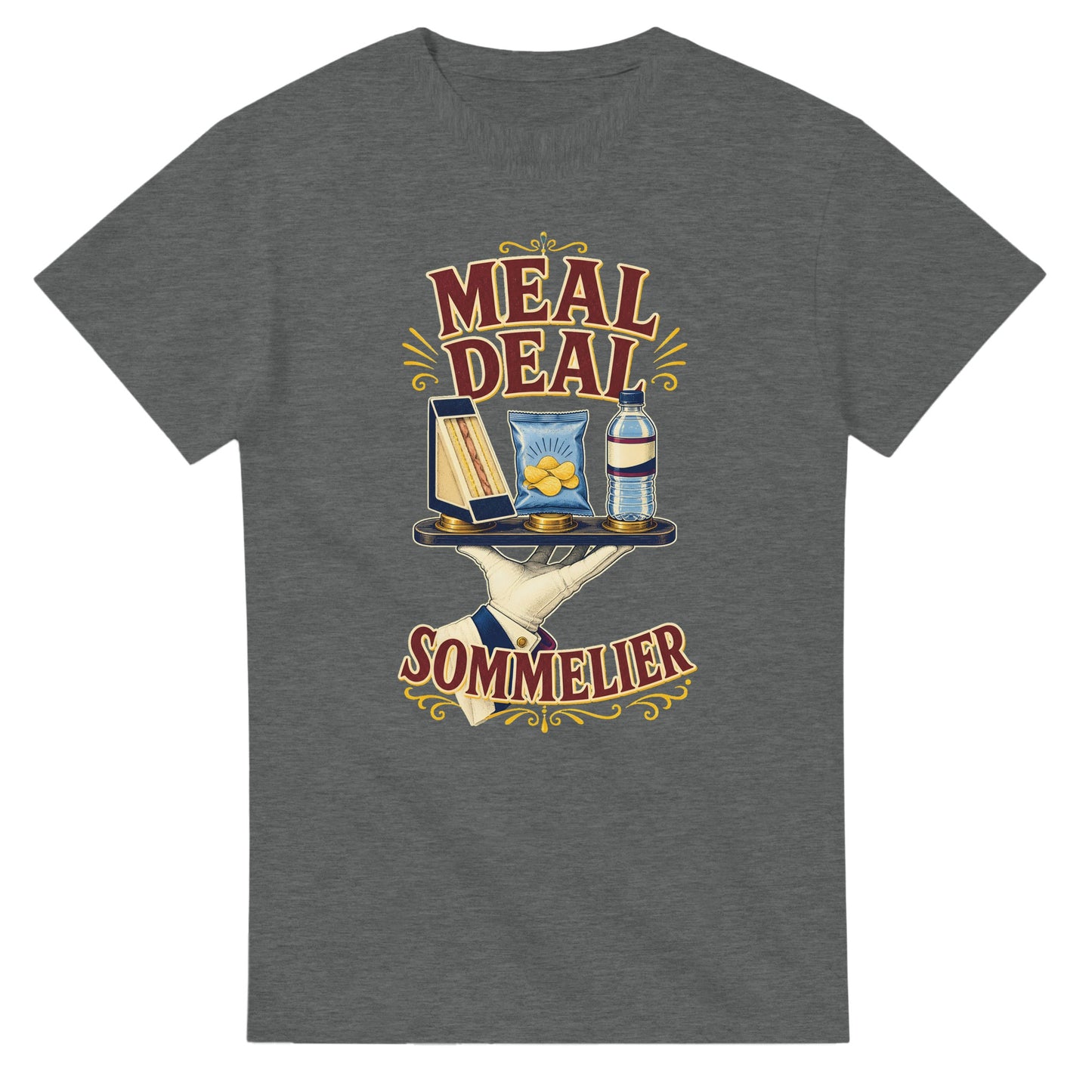 Meal Deal Sommelier British Lunch Design T-shirt — product view 3