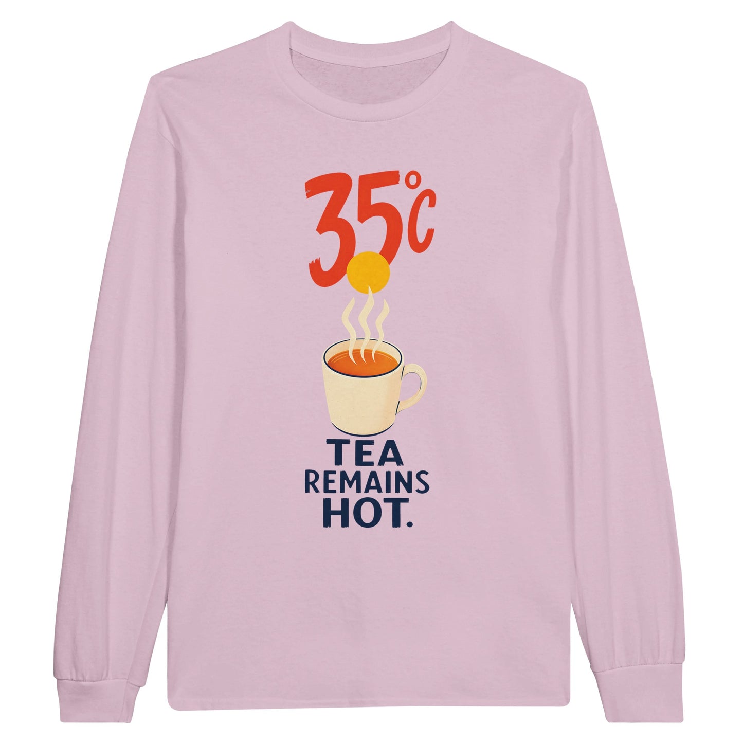 35°C — Tea Remains Hot Long-Sleeve T-shirt — product view 6