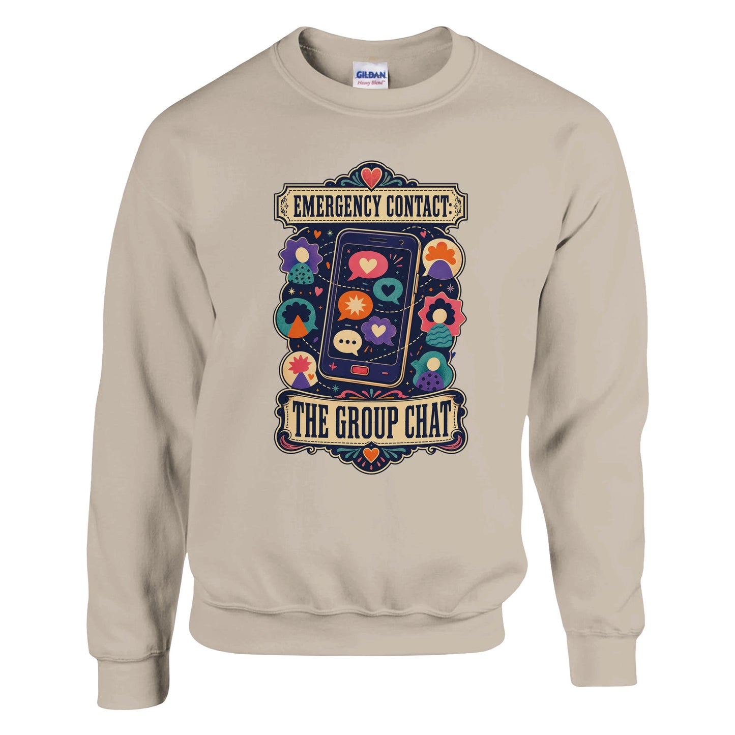Emergency Contact — The Group Chat Sweatshirt — product view 2