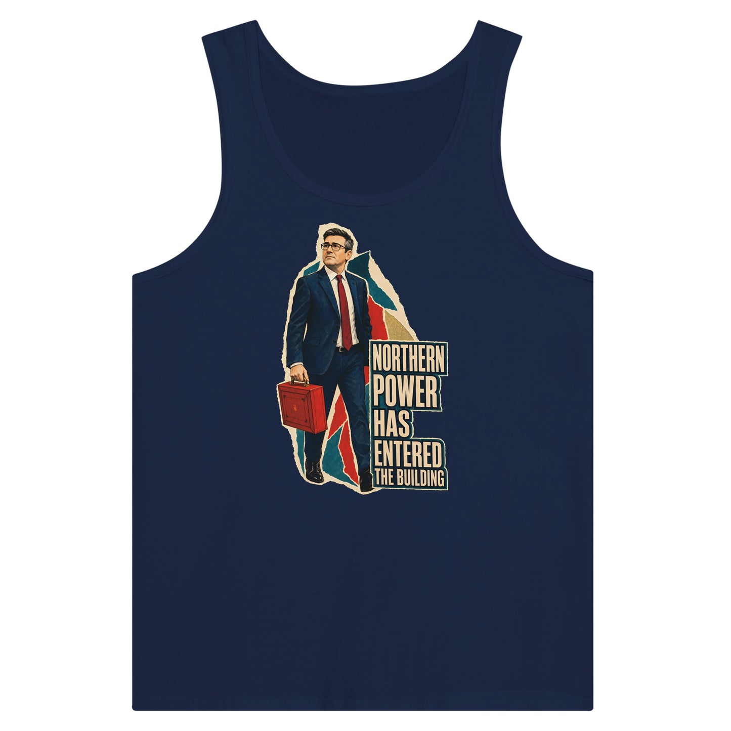 Northern Power Has Entered the Building Tote Bag Premium Unisex Tank Top — product view 9