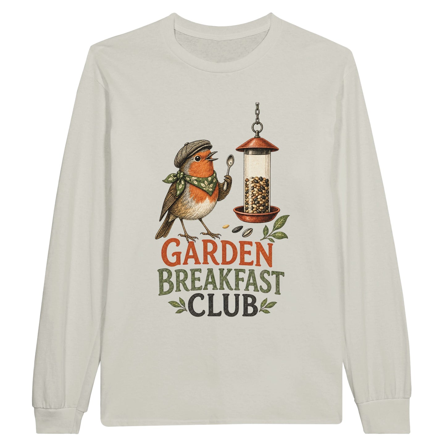 Garden Breakfast Club Robin Graphic Long-Sleeve T-shirt — product view 4