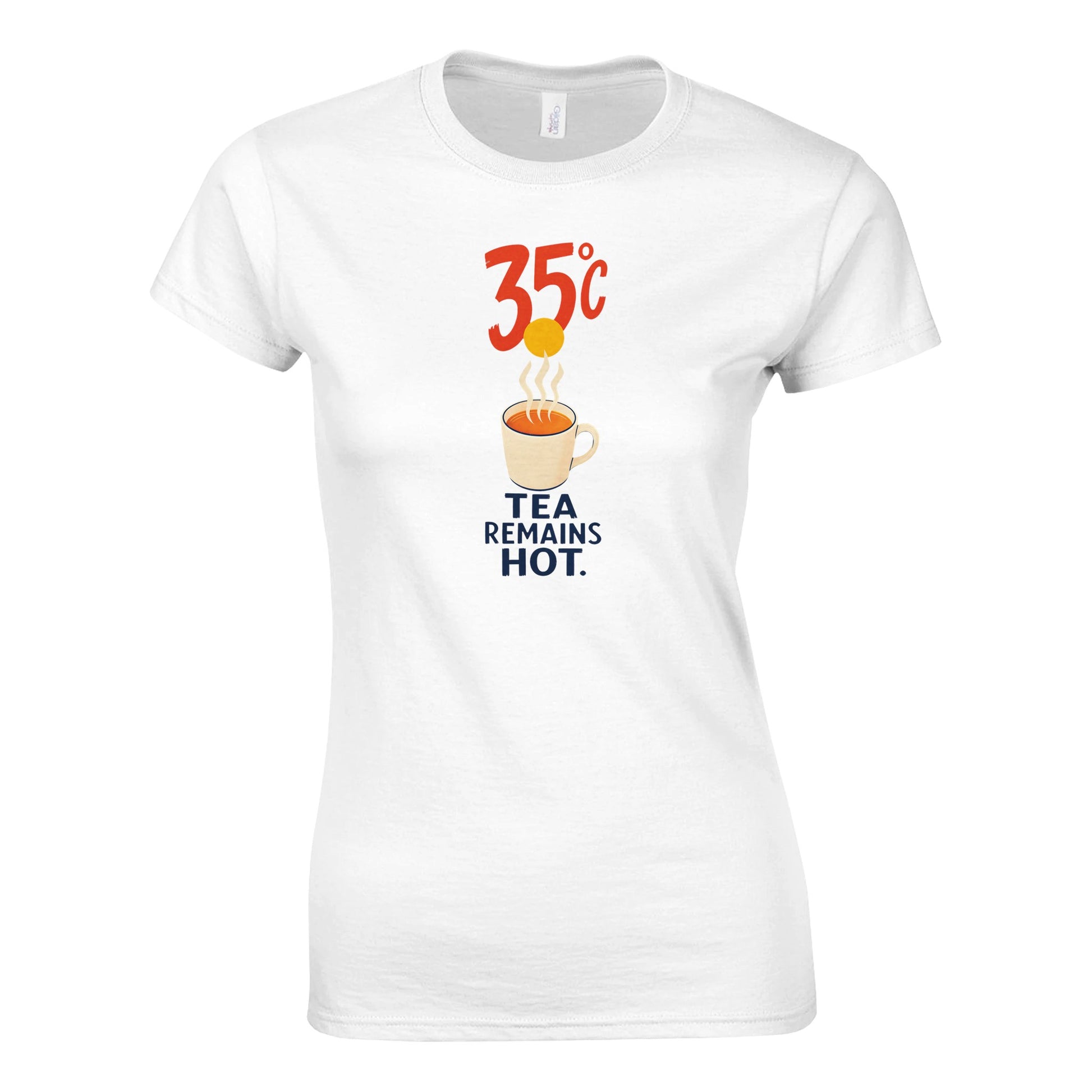 35°C — Tea Remains Hot Women's T-shirt — product view 1