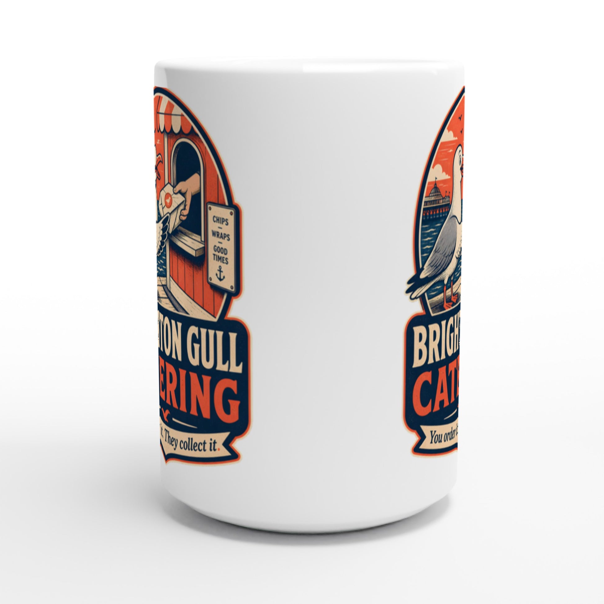 Brighton Gull Catering — Illustrated Large Mug — product view 2