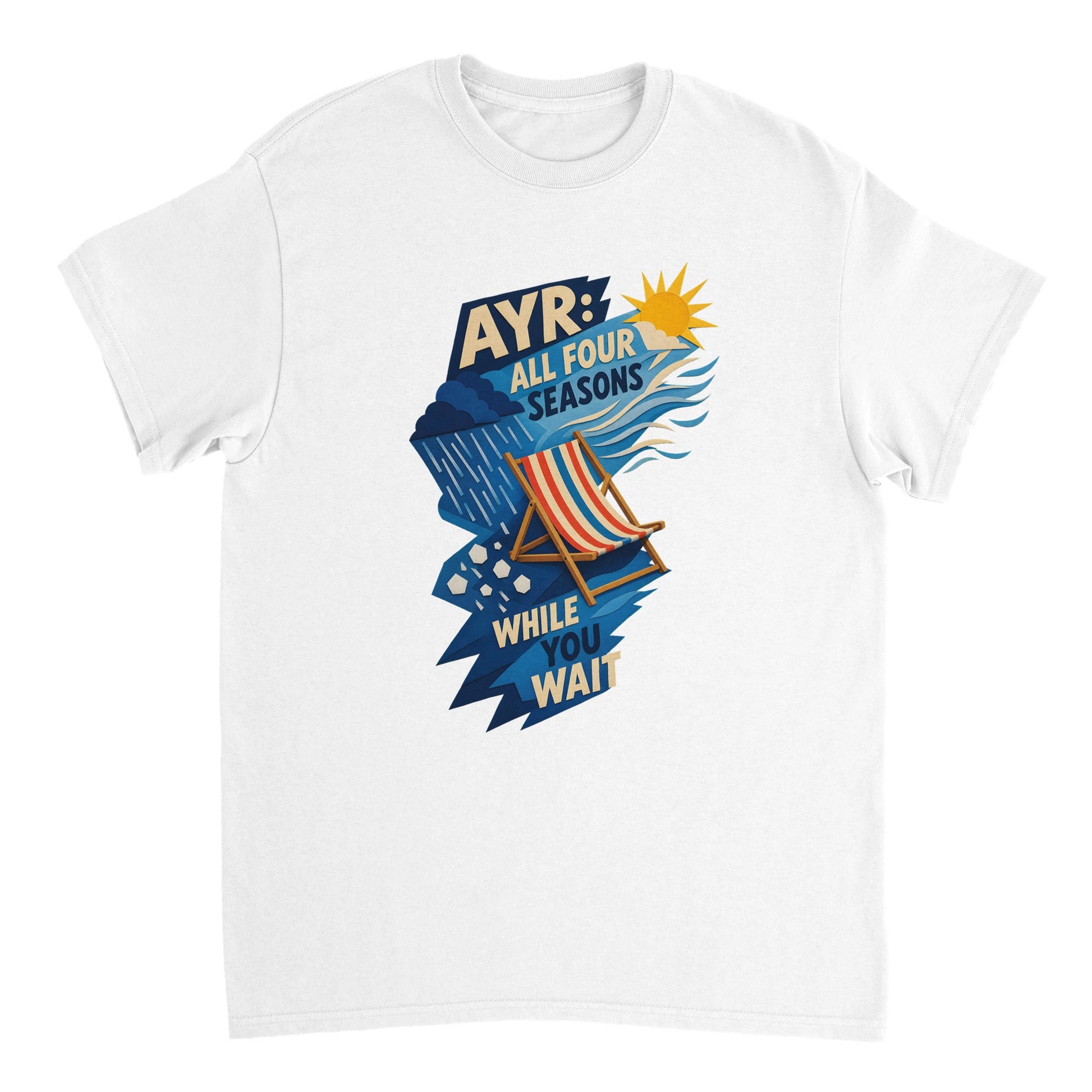 Ayr: All Four Seasons While You Wait T-shirt — product view 17