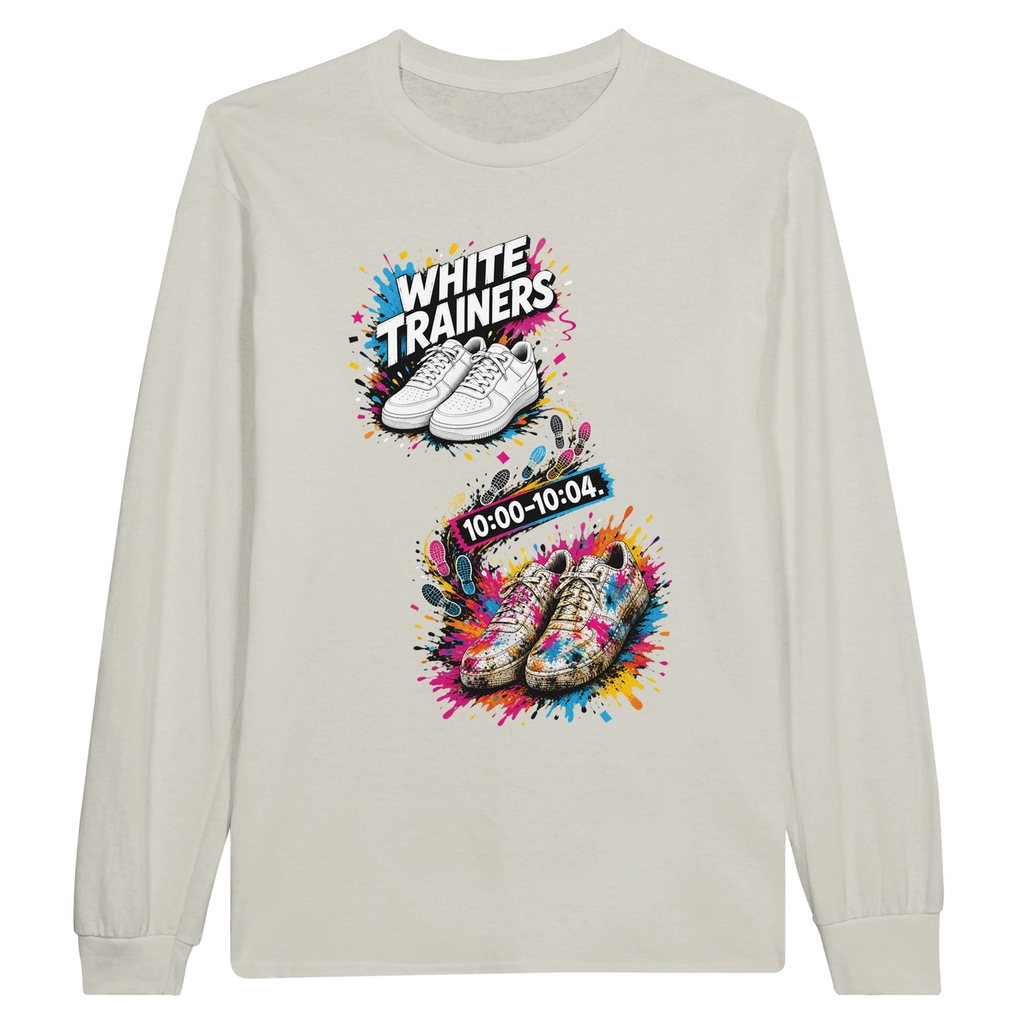 White Trainers: 10:00–10:04 Long-Sleeve T-shirt — product view 14