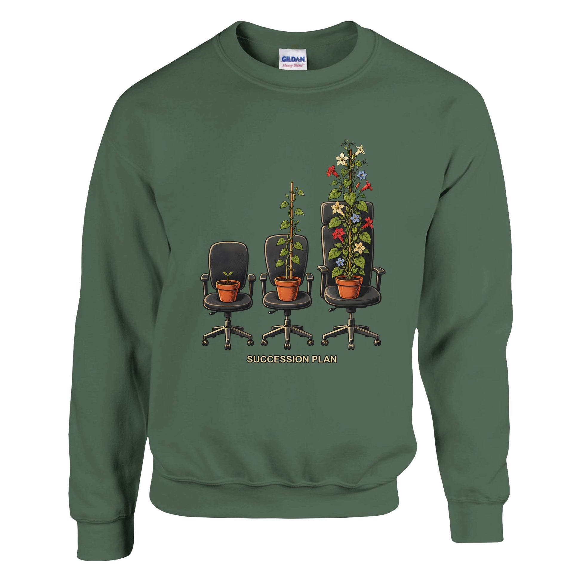 Succession Plan Office Chair Garden Graphic Sweatshirt — product view 17