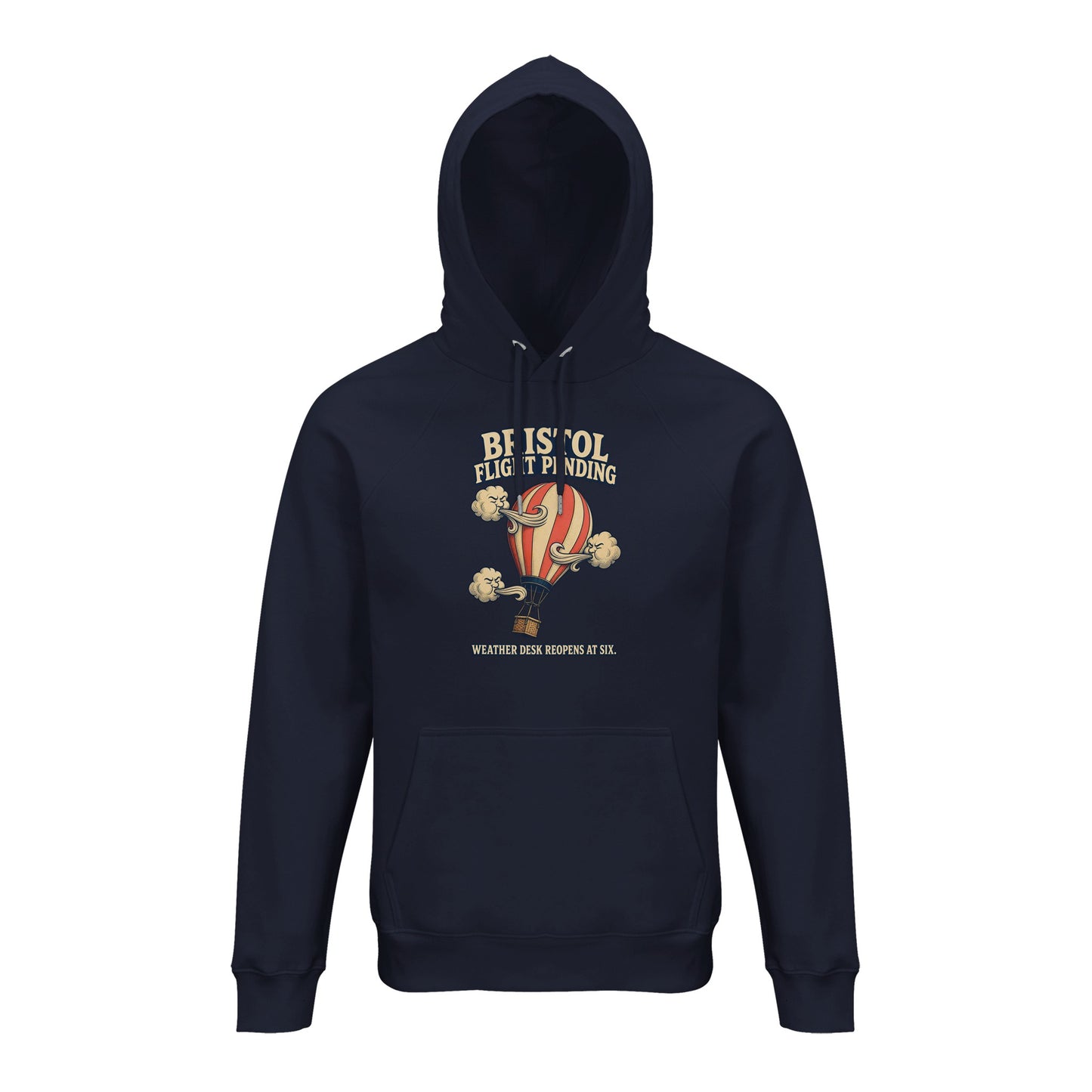 Bristol Flight Pending – Weather Desk Hoodie — product view 5