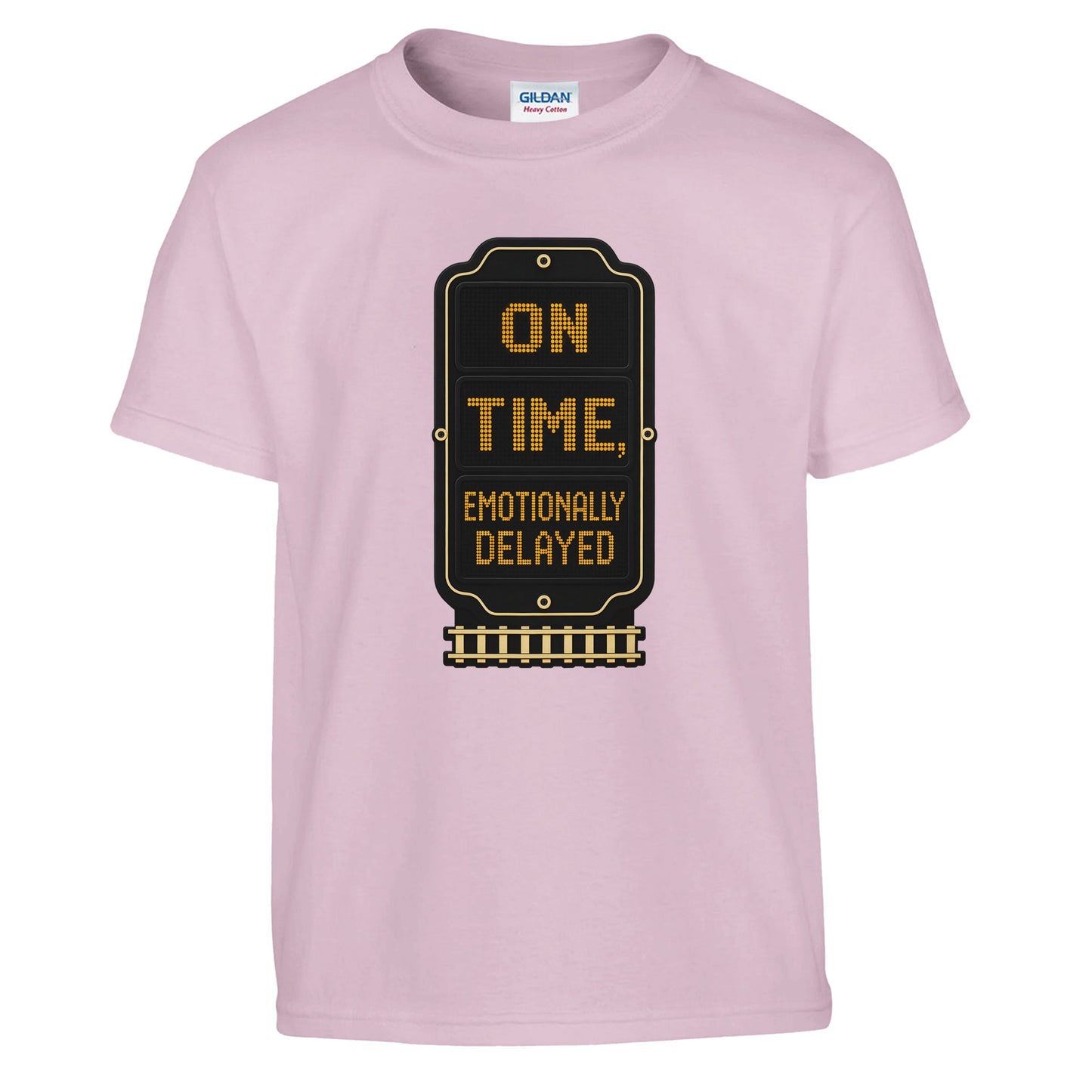 On Time, Emotionally Delayed Rail Graphic Kids' T-shirt — product view 9