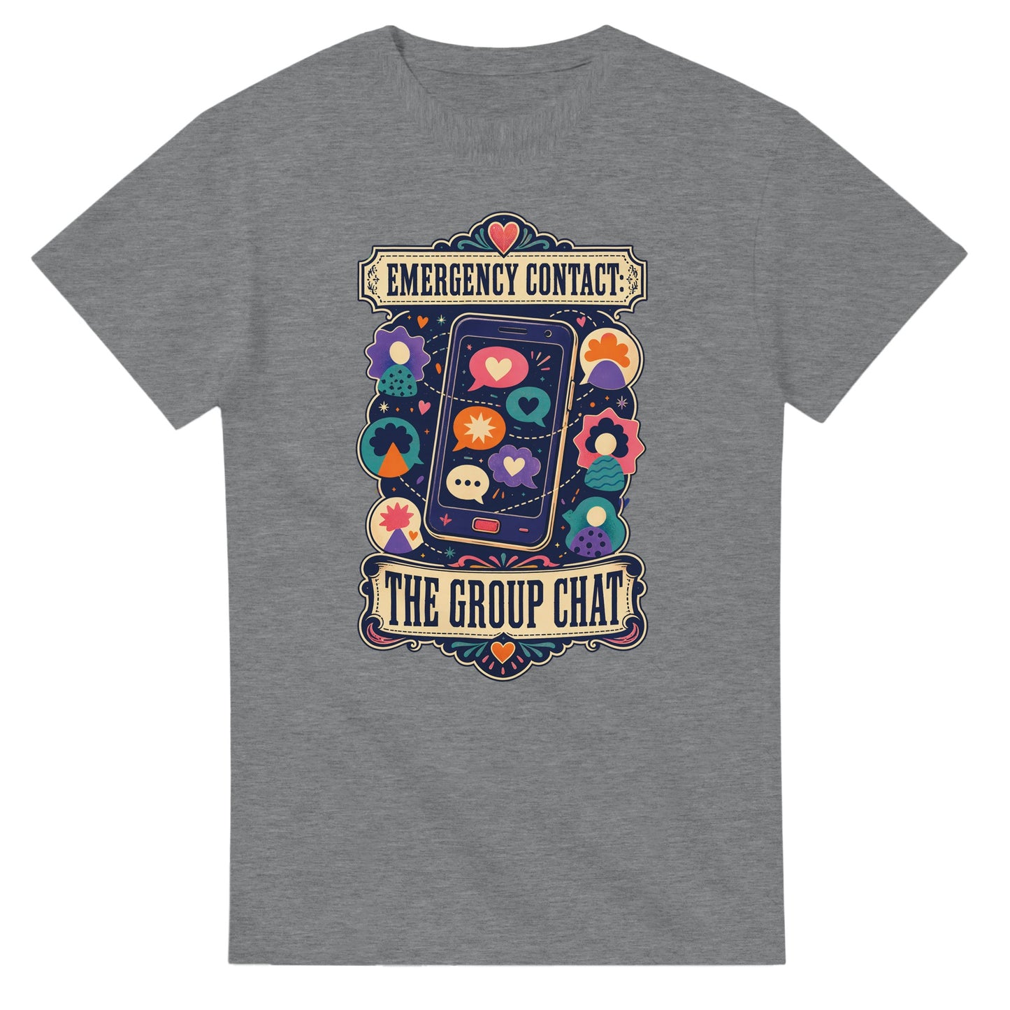 Emergency Contact — The Group Chat T-shirt — product view 6