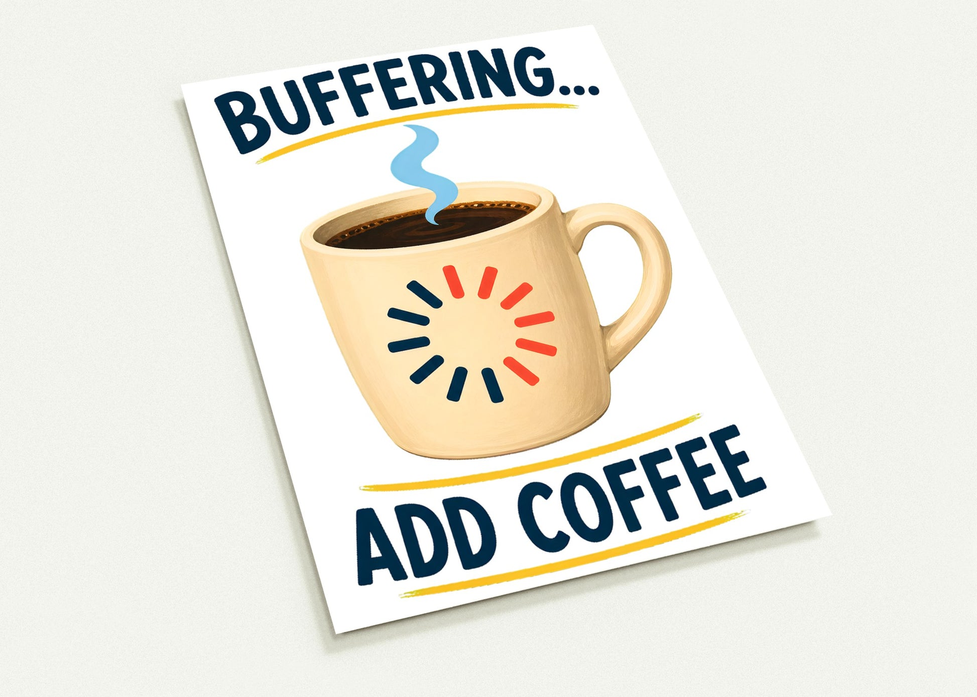 Buffering Brew — Add Coffee Tech Graphic Postcard Pack — product view 2